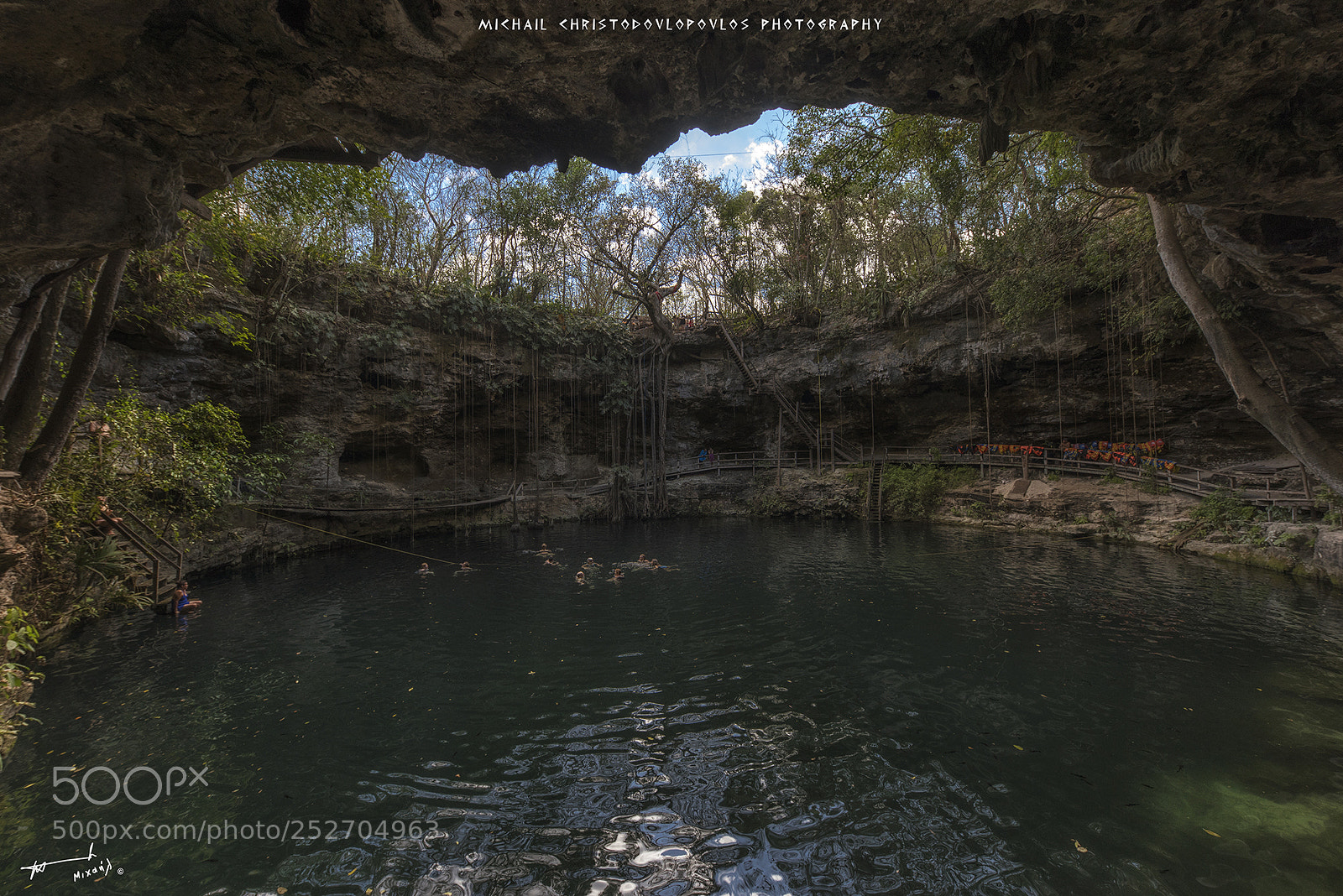 Nikon D810 sample photo. Ek' balam cenote photography