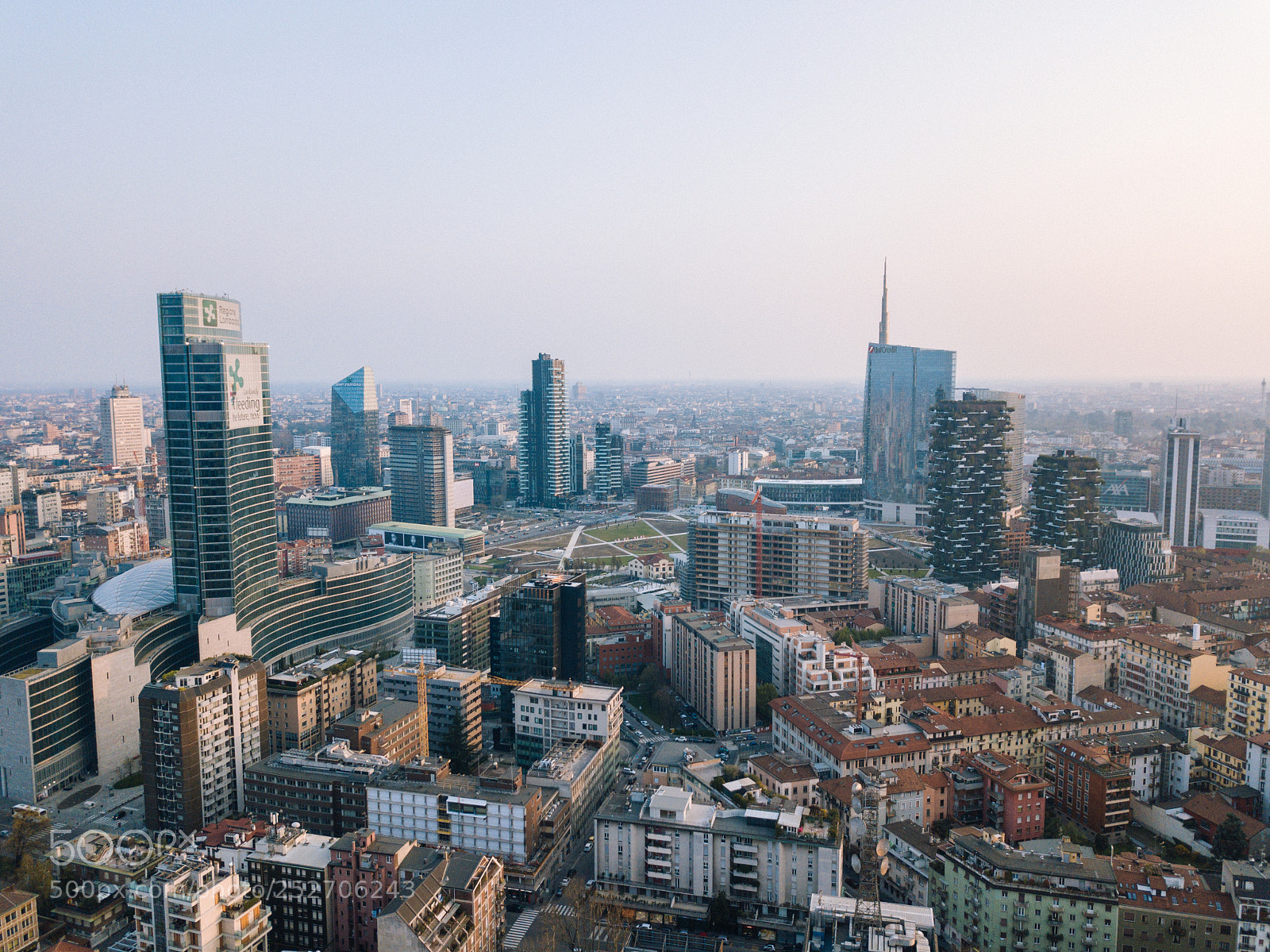 DJI FC220 sample photo. Skyscrapers of milan photography