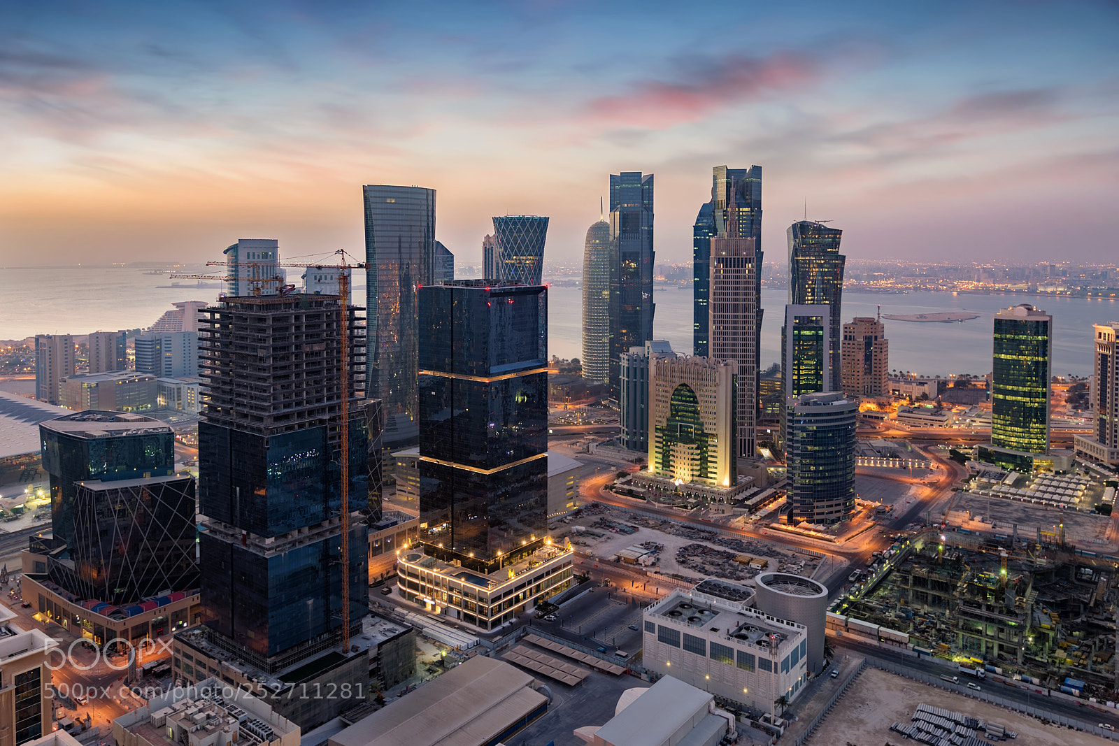 Canon EOS 5D Mark IV sample photo. Sunrise over doha, qatar photography