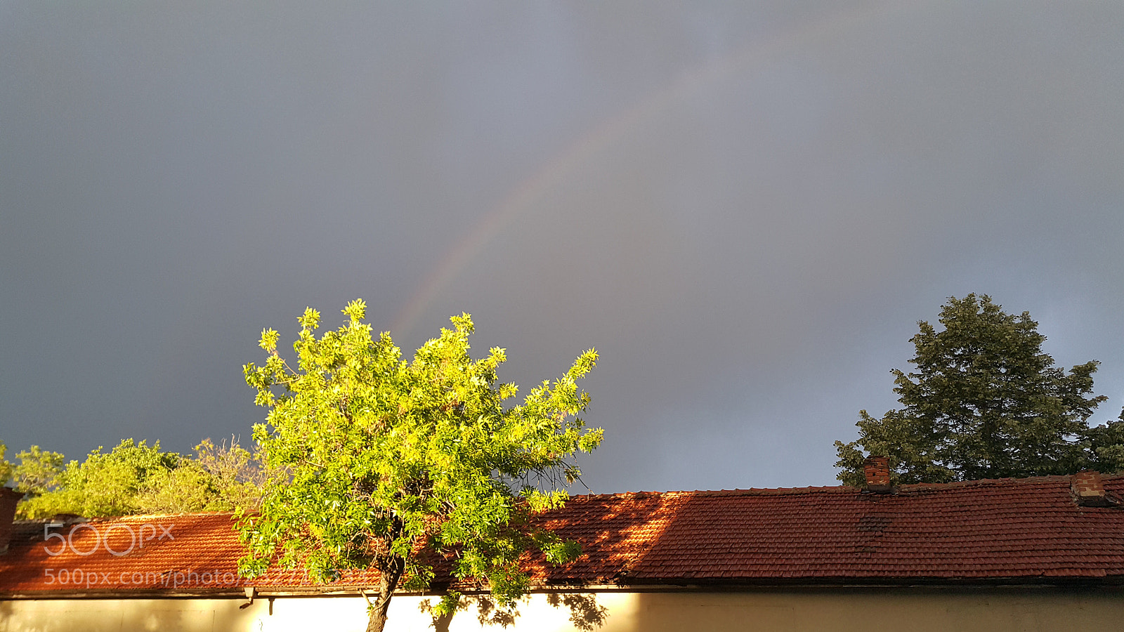 Samsung Galaxy Note4 sample photo. Sun, rain and rainbow photography