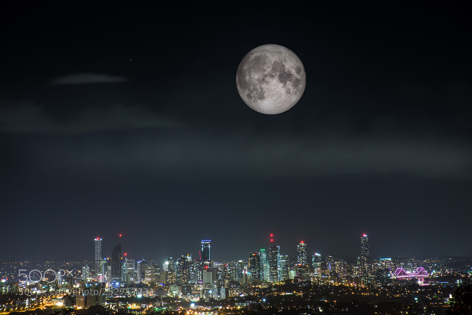 Nikon D7200 sample photo. City under the moon photography