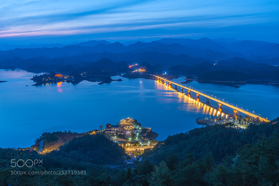 Nikon D800 sample photo. 千岛湖大桥夜景 photography