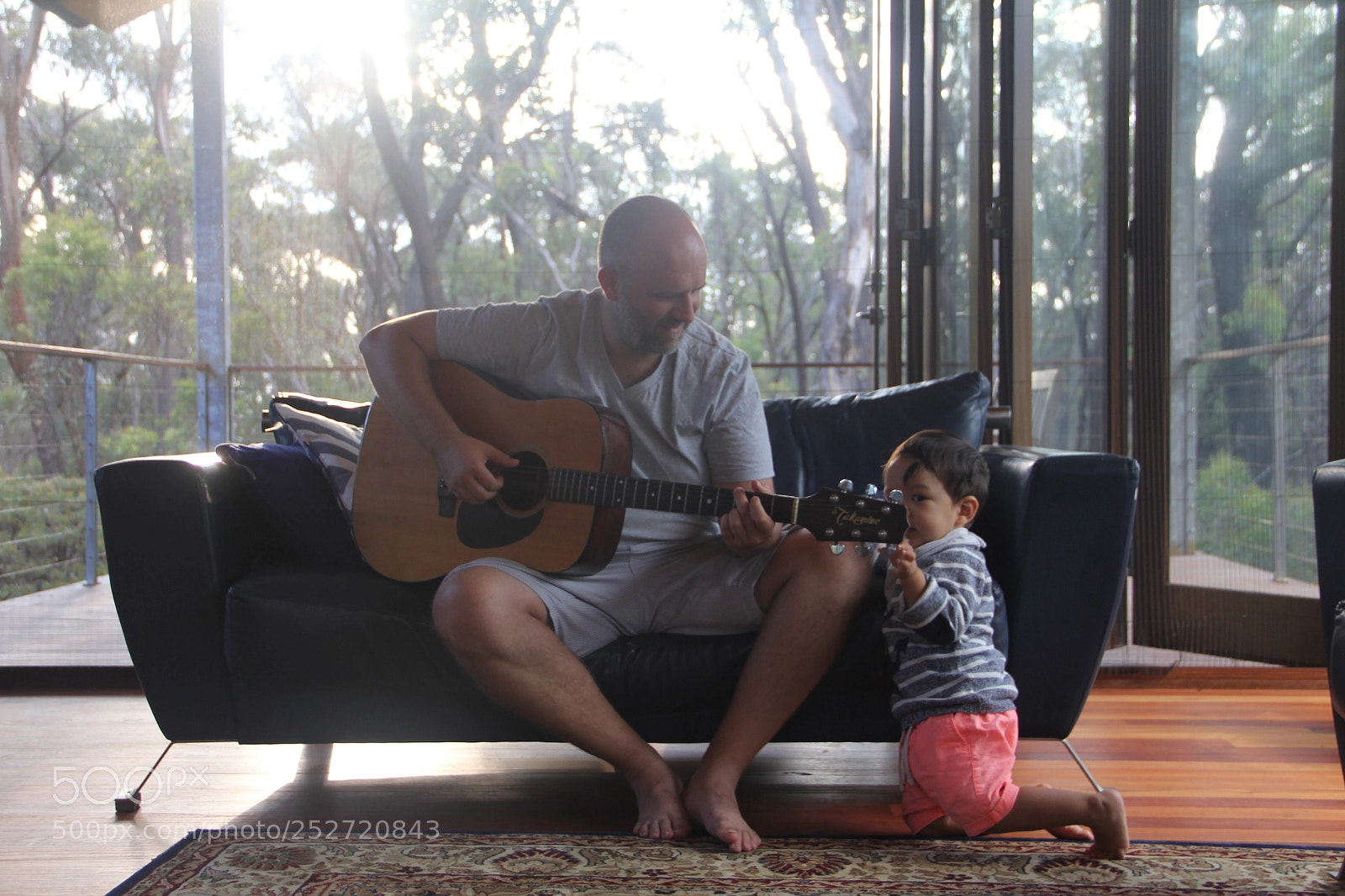 Canon EOS 60D sample photo. Father, son and music photography