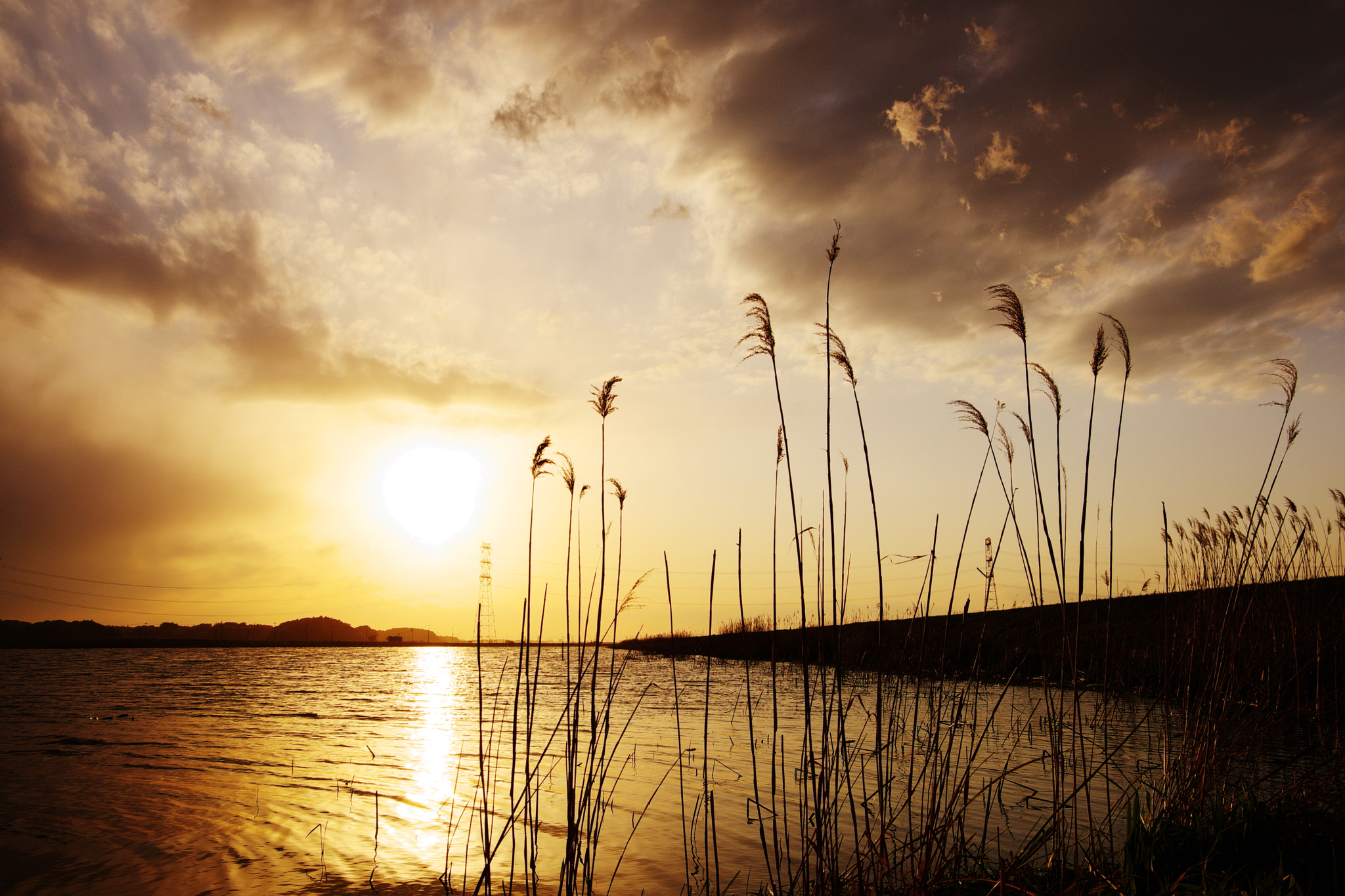 Pentax K-70 sample photo. Riverside sunset photography