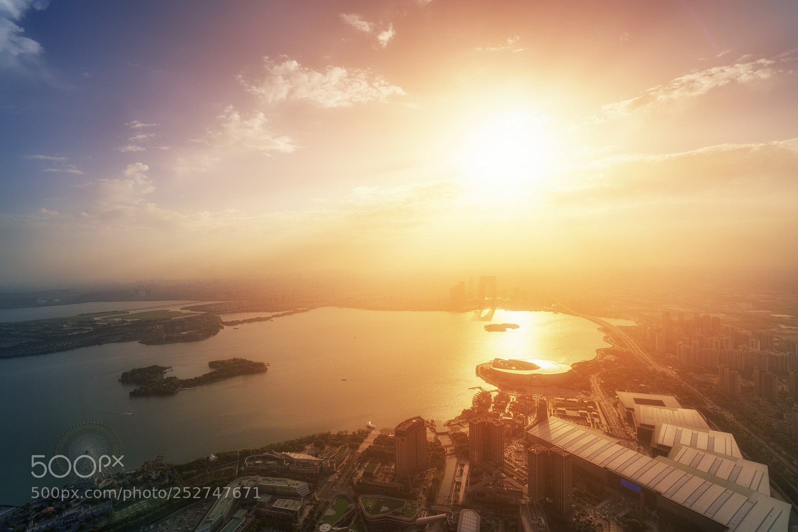 Sony a7R II sample photo. 金鸡湖日落 photography