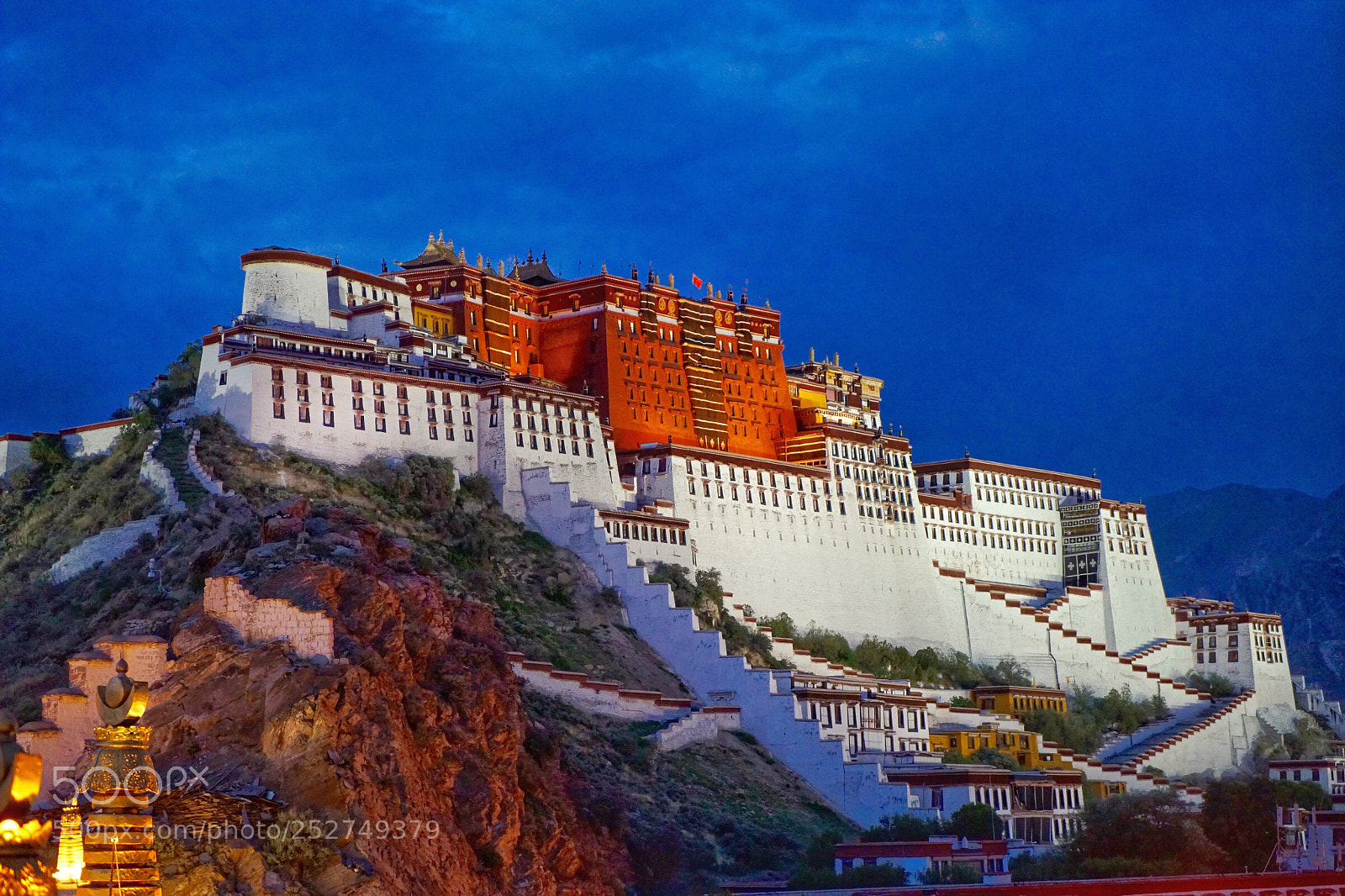 Sony a7R sample photo. Potala palace at dusk photography