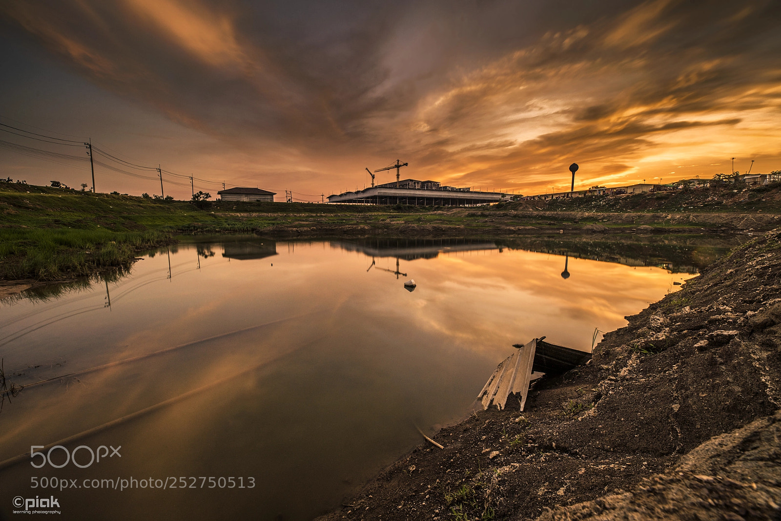 Sony a7R III sample photo. Sunset at pond photography