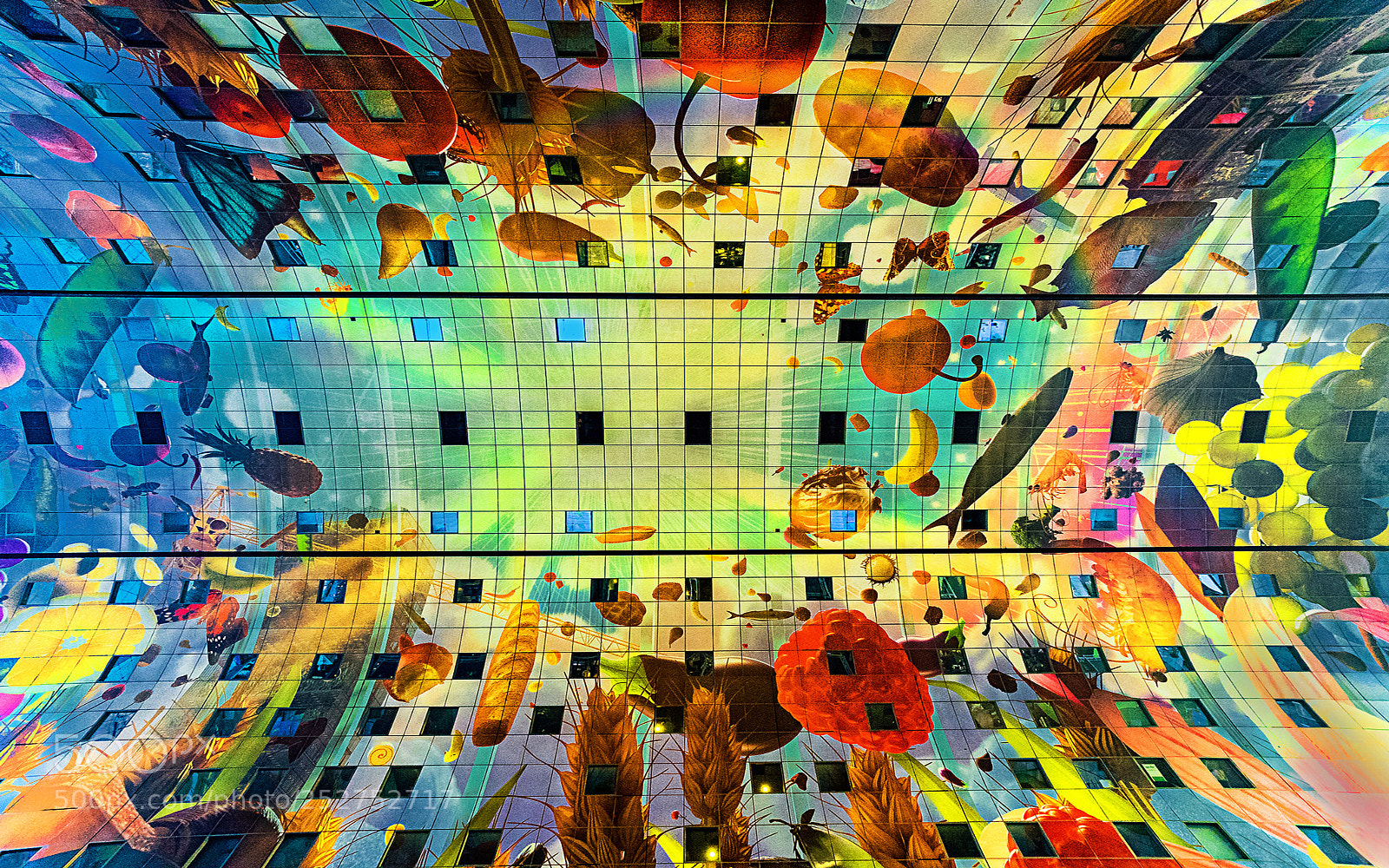 Olympus OM-D E-M1 sample photo. Markthal rotterdam photography