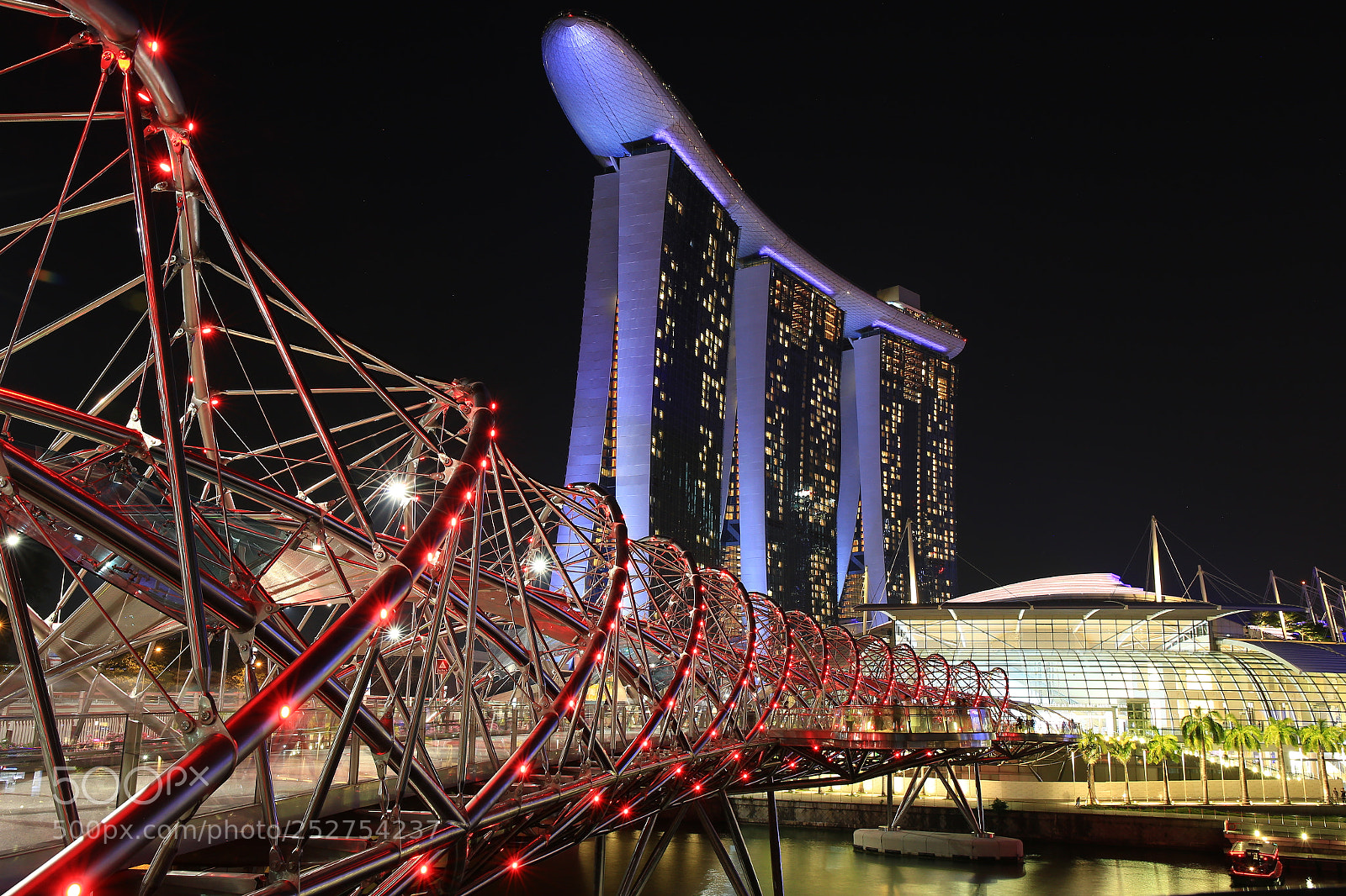 Canon EF 24-70mm F4L IS USM sample photo. Helix bridge, singapore photography
