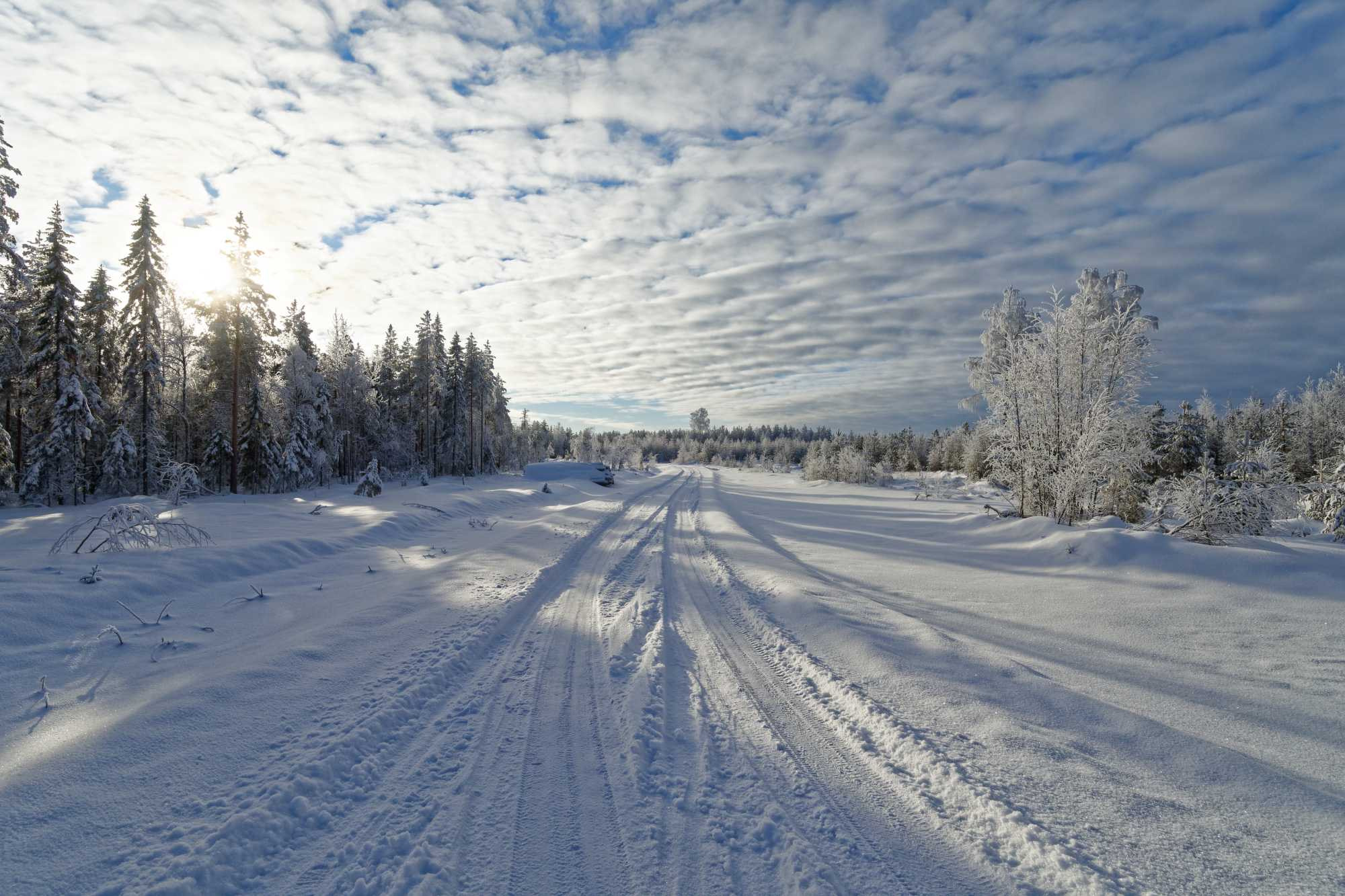 Nikon D7200 sample photo. Snowy road photography
