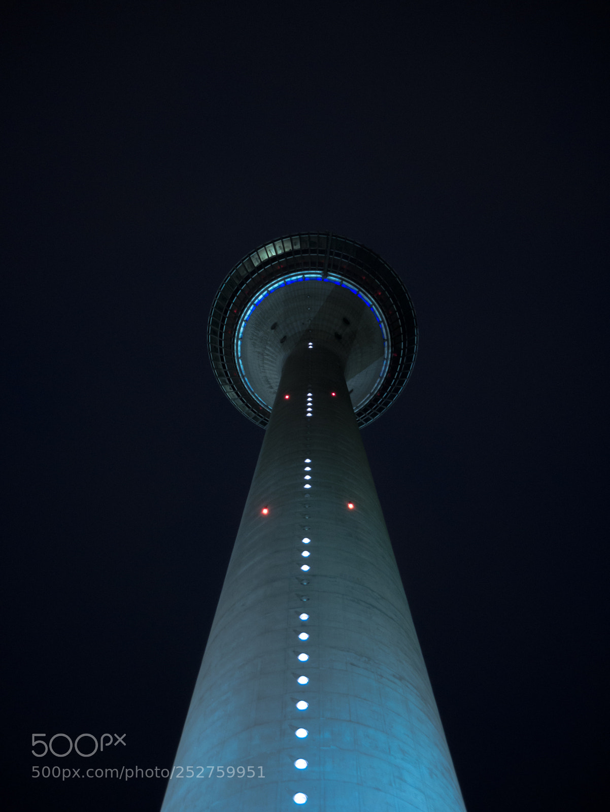 Panasonic Lumix DMC-G85 (Lumix DMC-G80) sample photo. Rhine tower at night photography