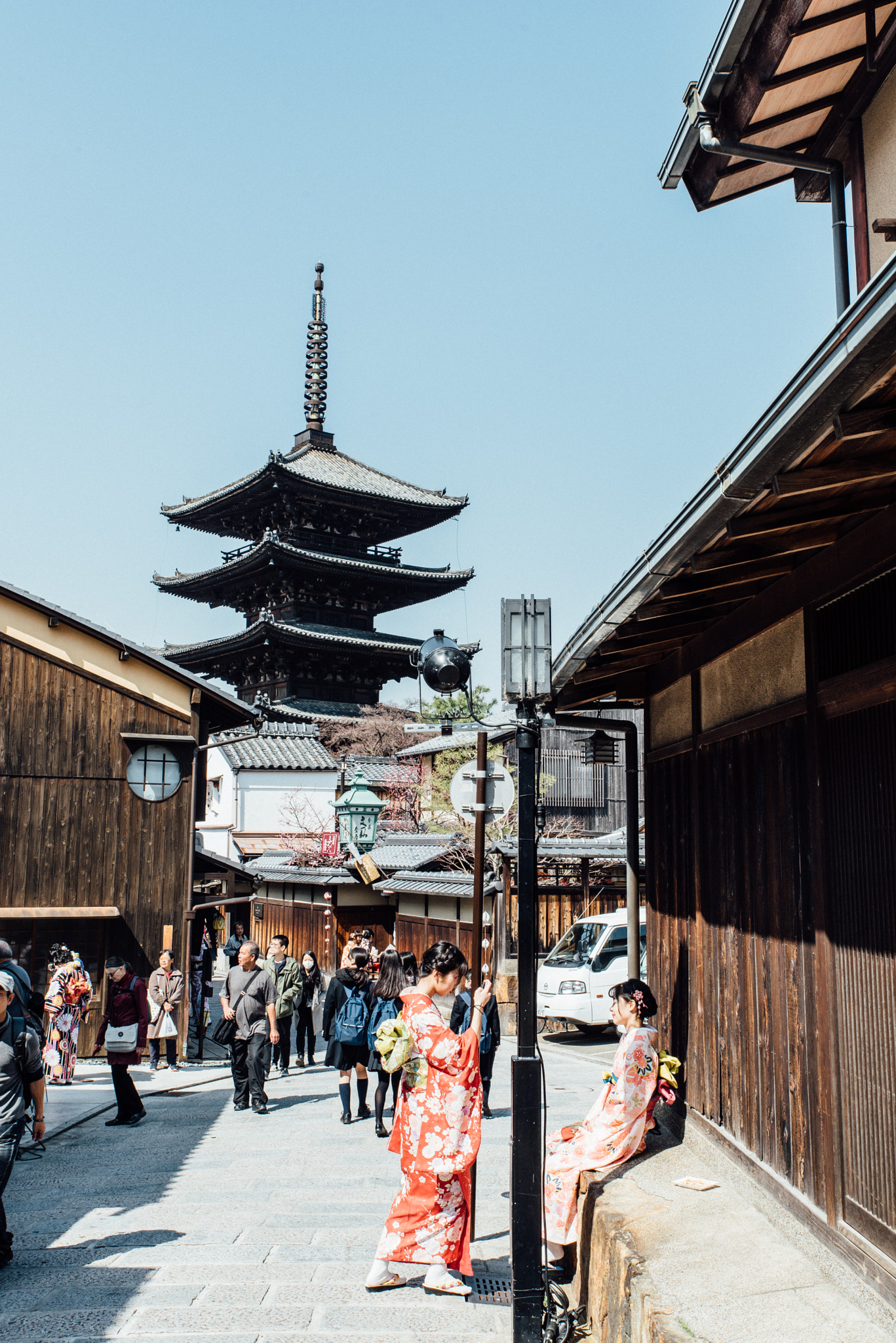 The beautiful scenery in Kyoto