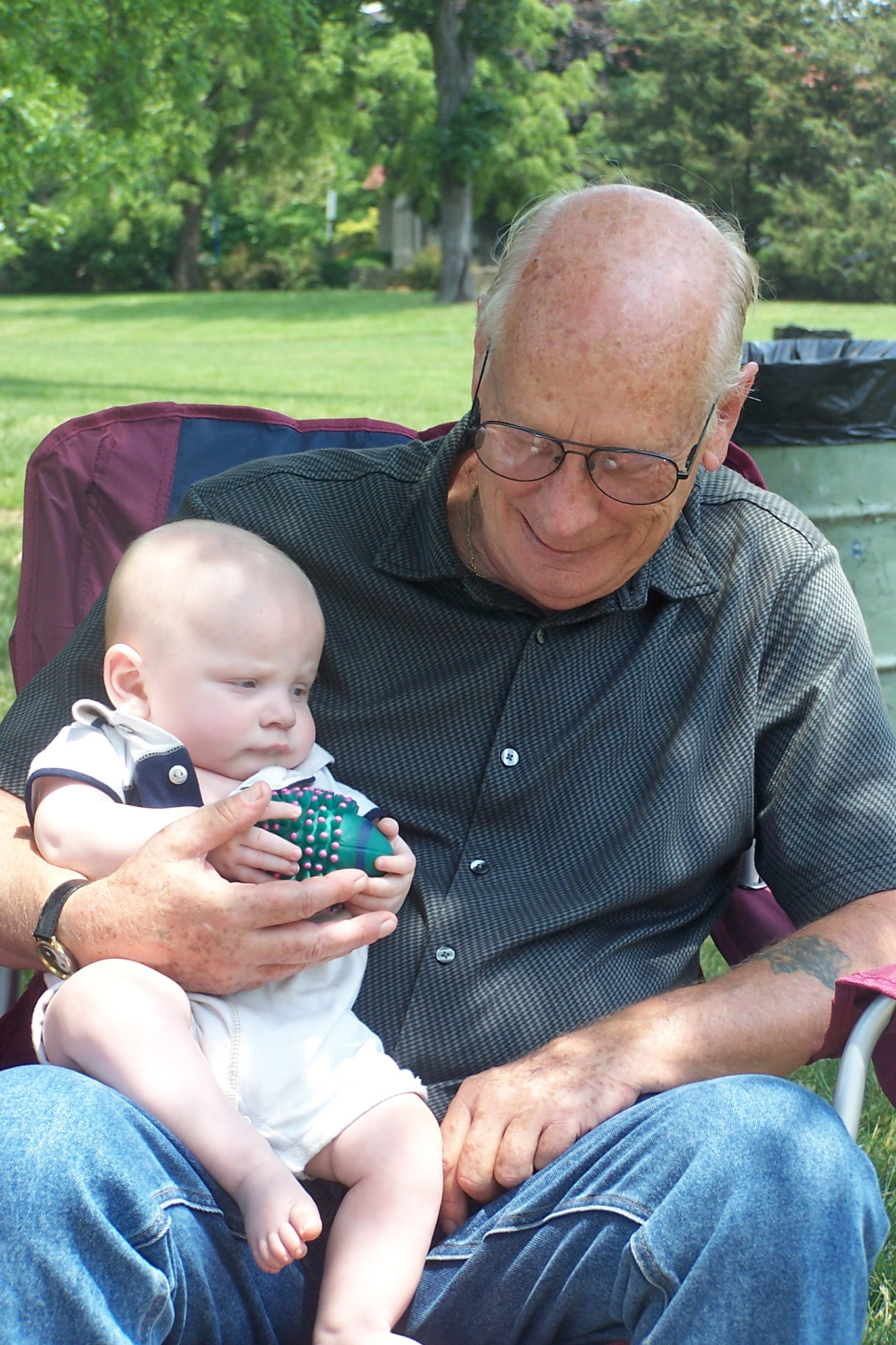 Kodak DX6490 ZOOM DIGITAL CAMERA sample photo. Grandfather with grandson photography