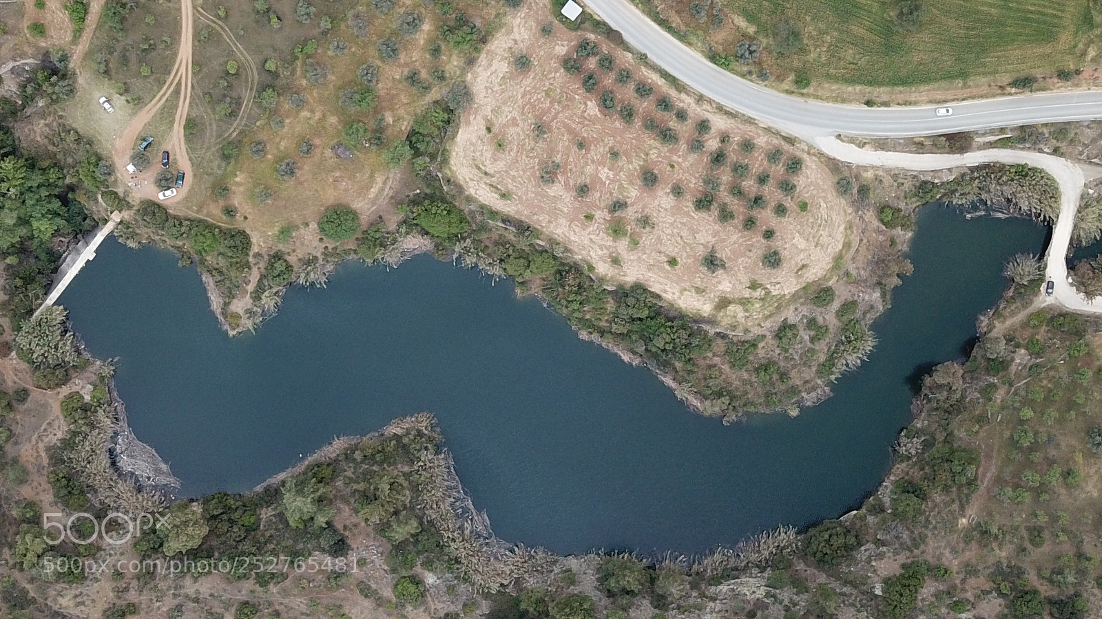 DJI FC220 sample photo. The dam from above photography