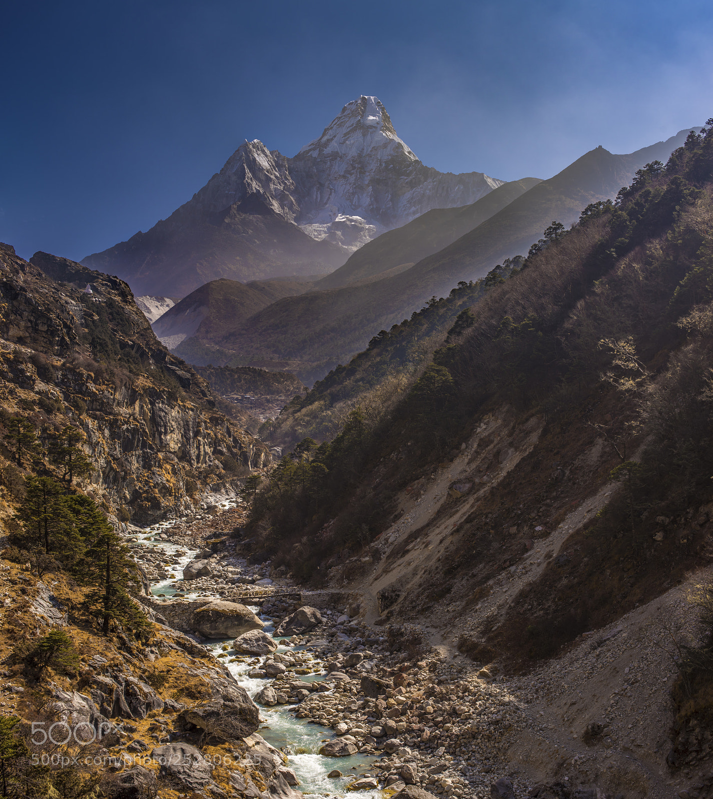 Nikon D810 sample photo. Ama dablam portrait photography