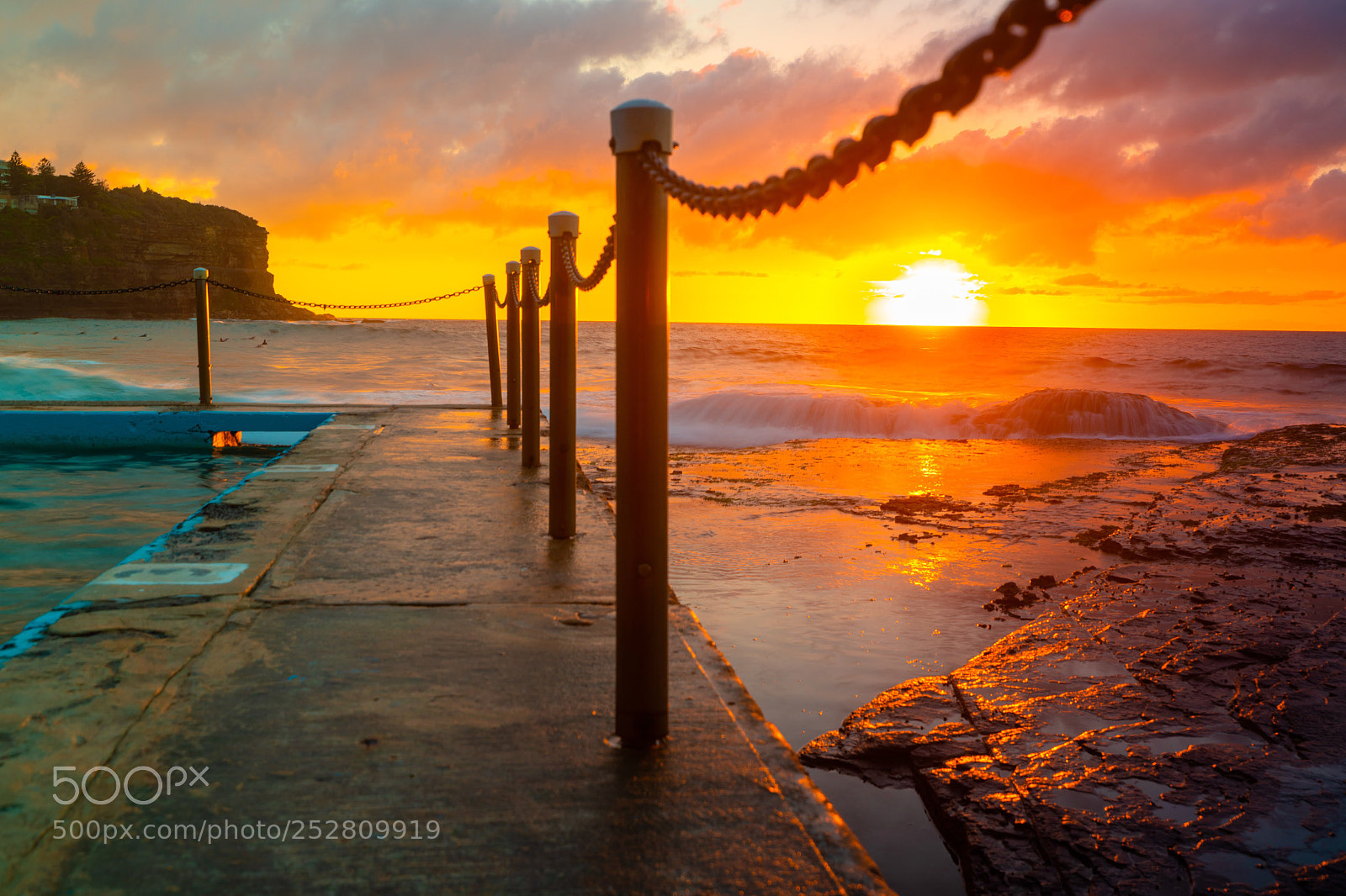 Sony a7R III sample photo. Rock pool sunrise photography
