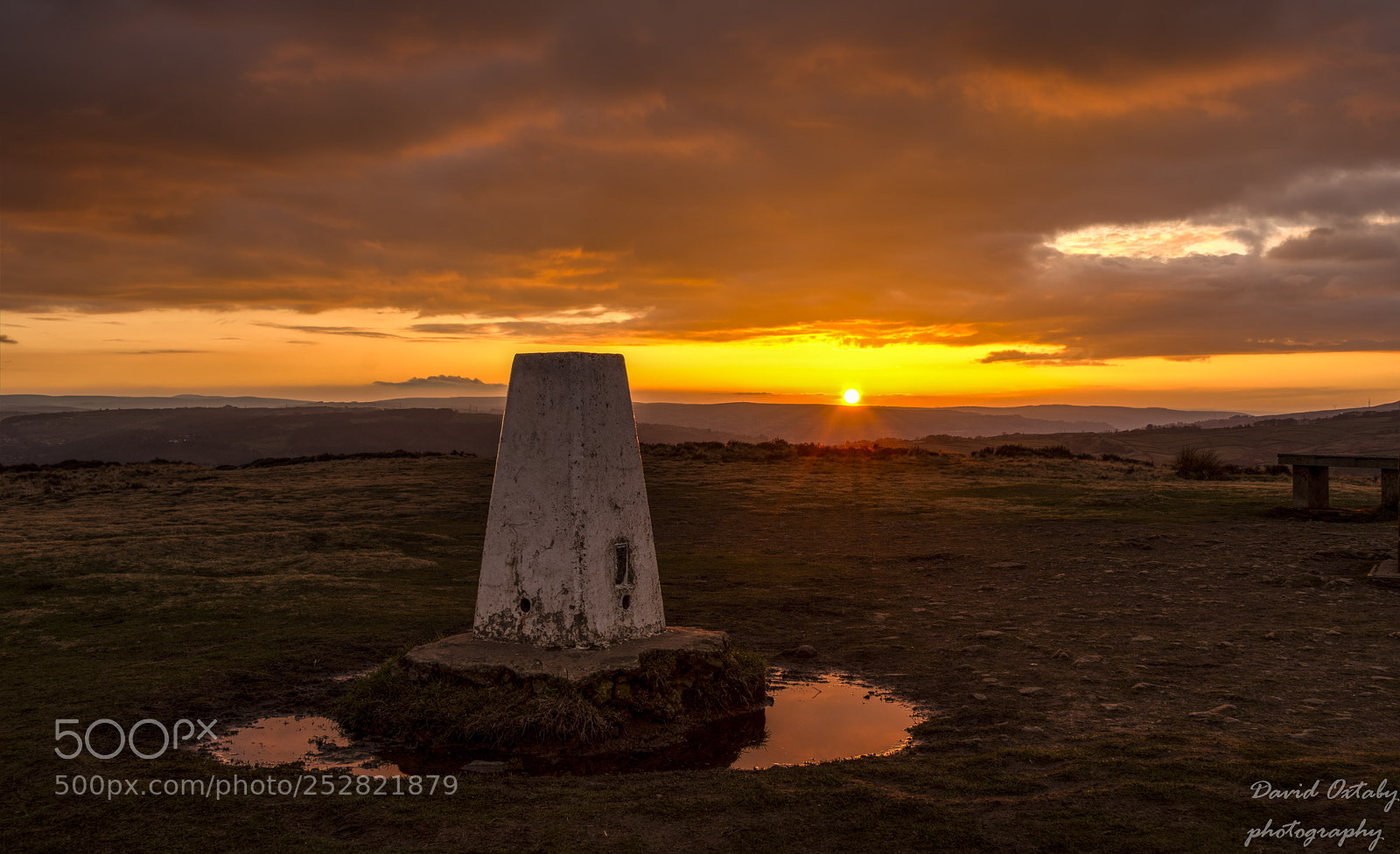 Nikon D7200 sample photo. Sunset over baildon moor photography
