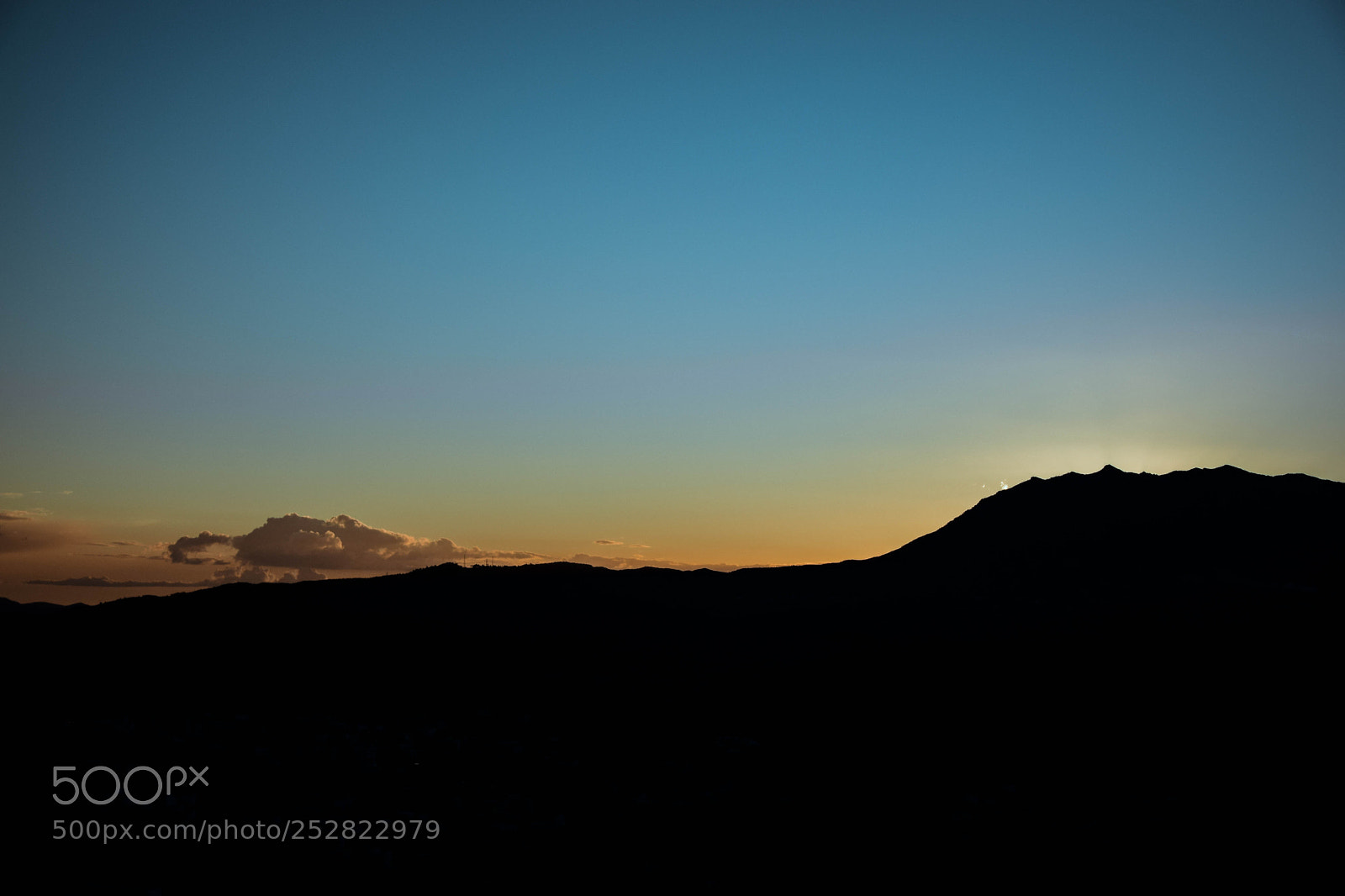 Nikon D5300 sample photo. Sun behind mountains. photography