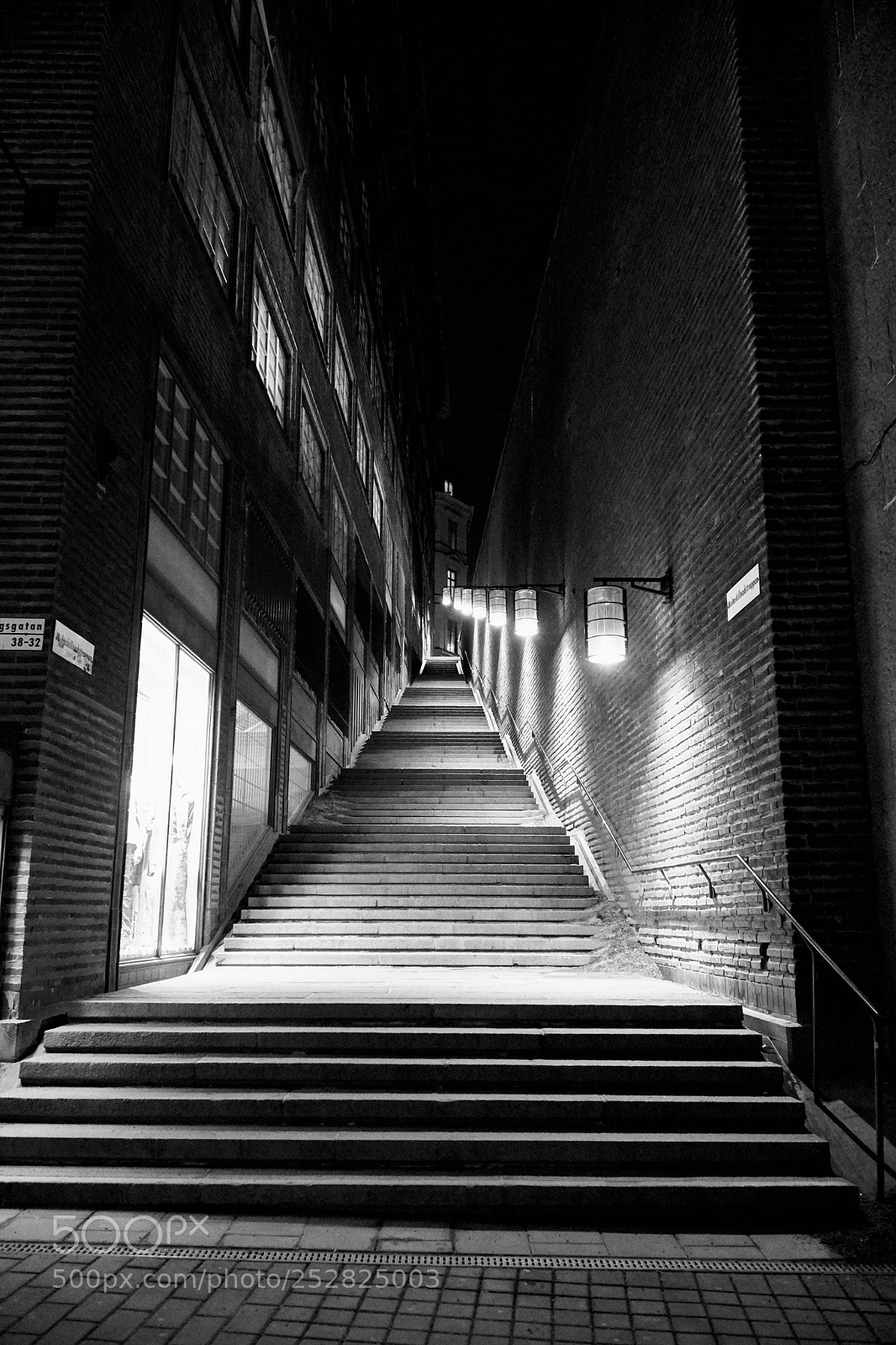 Sony a6500 sample photo. Stairs between midnight photography
