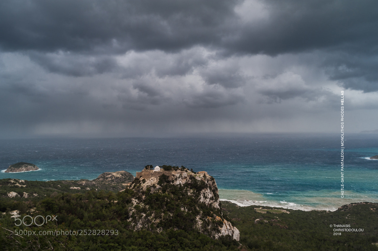 Nikon D700 sample photo. Monolithos castle photography