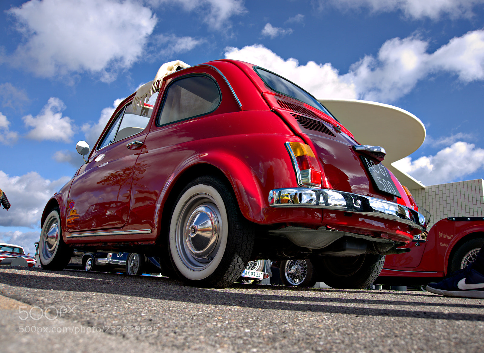 Nikon D610 sample photo. The red cinquecento photography