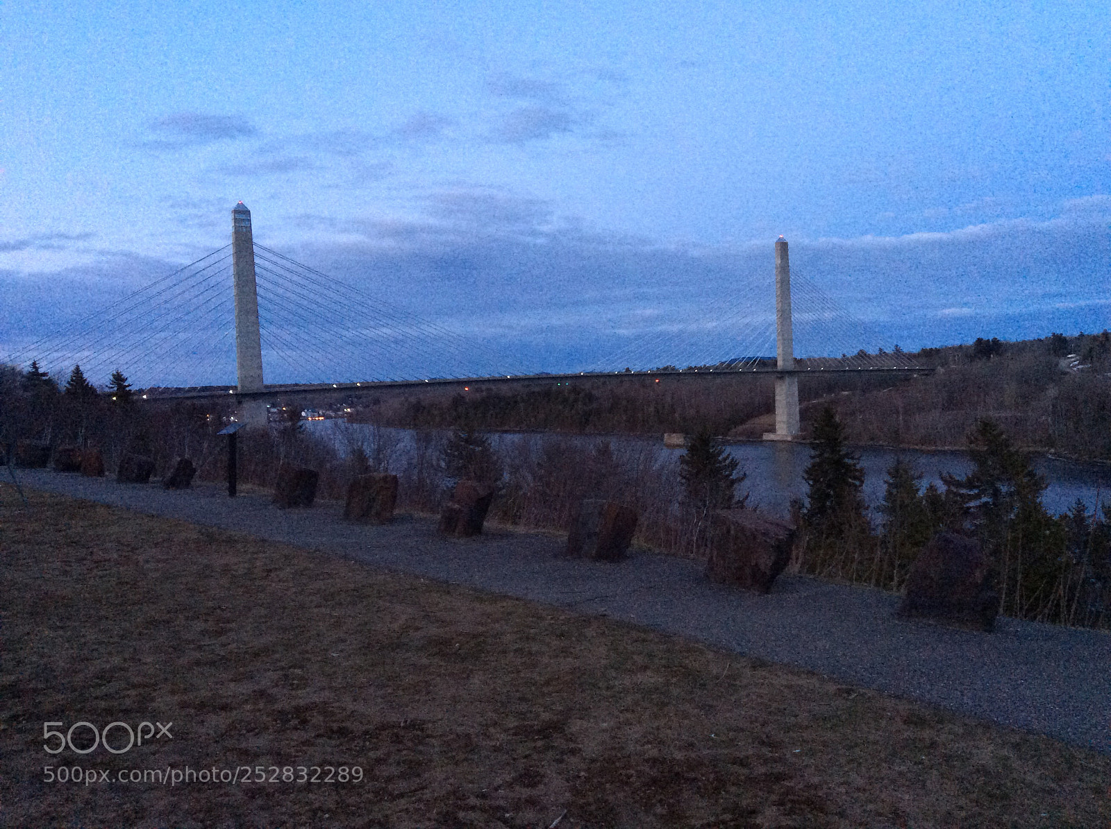 Apple iPad mini 2 sample photo. Narrow bridge, maine photography