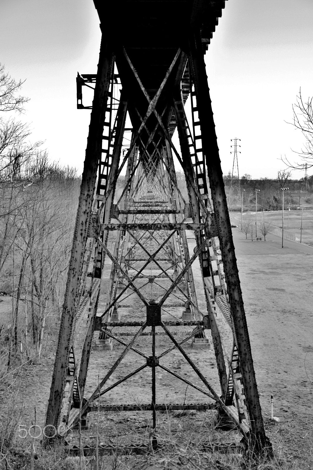 Nikon D5500 sample photo. Rusting train bridge photography