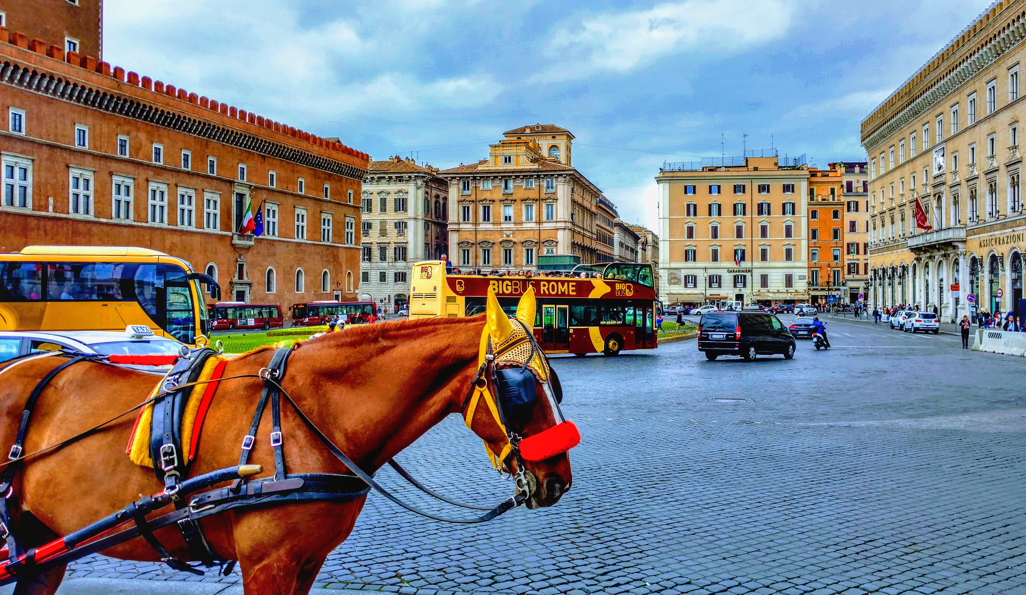 Motorola Moto X Pure Edition sample photo. Roman horse in piazza venezia photography