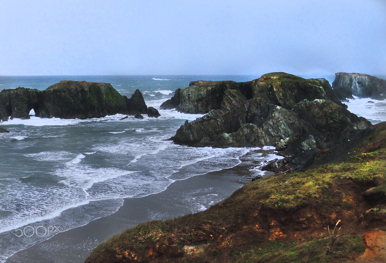 Sony Cyber-shot DSC-H55 sample photo. Bandon storm tide photography