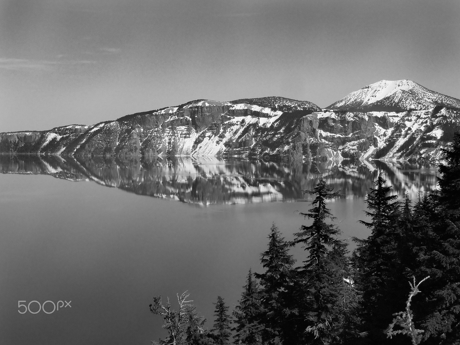 Sony Cyber-shot DSC-H55 sample photo. Crater lake mirror b&w photography