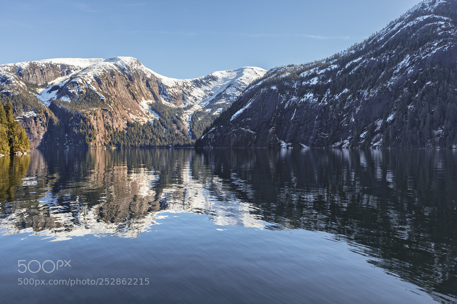 Canon EOS 5D Mark II sample photo. Misty fjords reflection photography