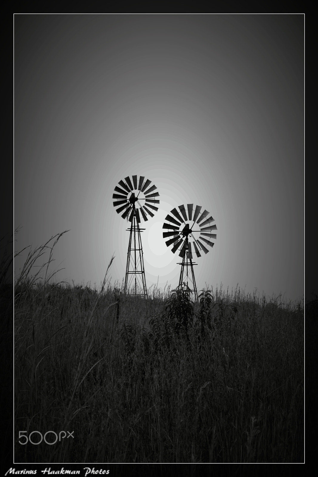 Canon EOS 500D (EOS Rebel T1i / EOS Kiss X3) + Canon EF 50mm F1.8 STM sample photo. Twee windpompe / two windmills photography