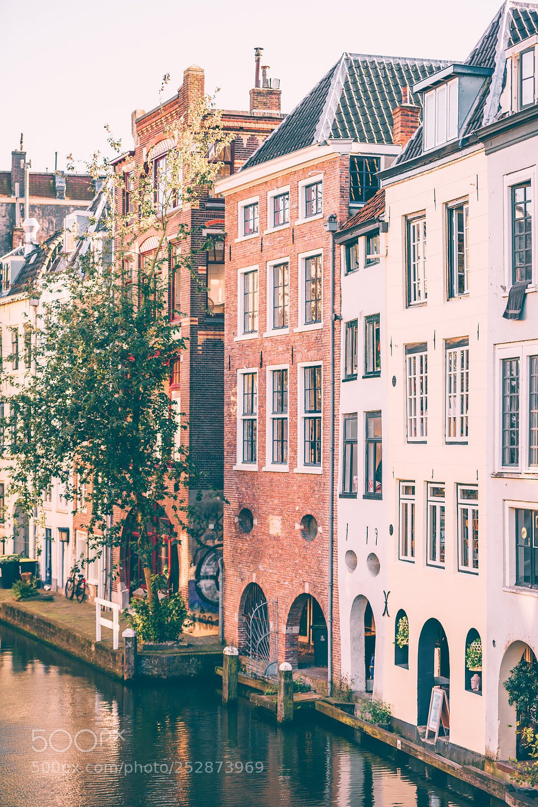 Nikon D810 sample photo. Houses along the canal photography