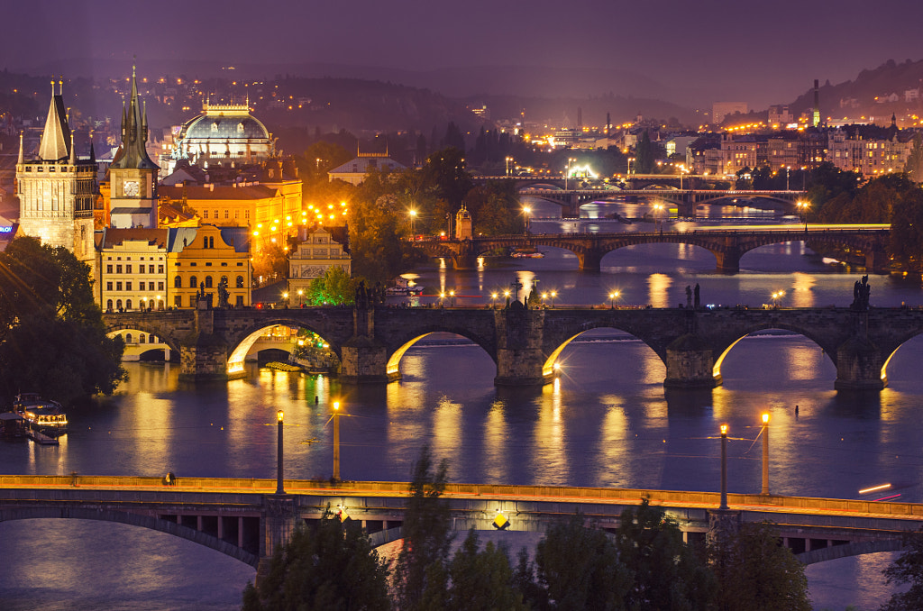 Prague at Night by Roksana Bashyrova on 500px.com