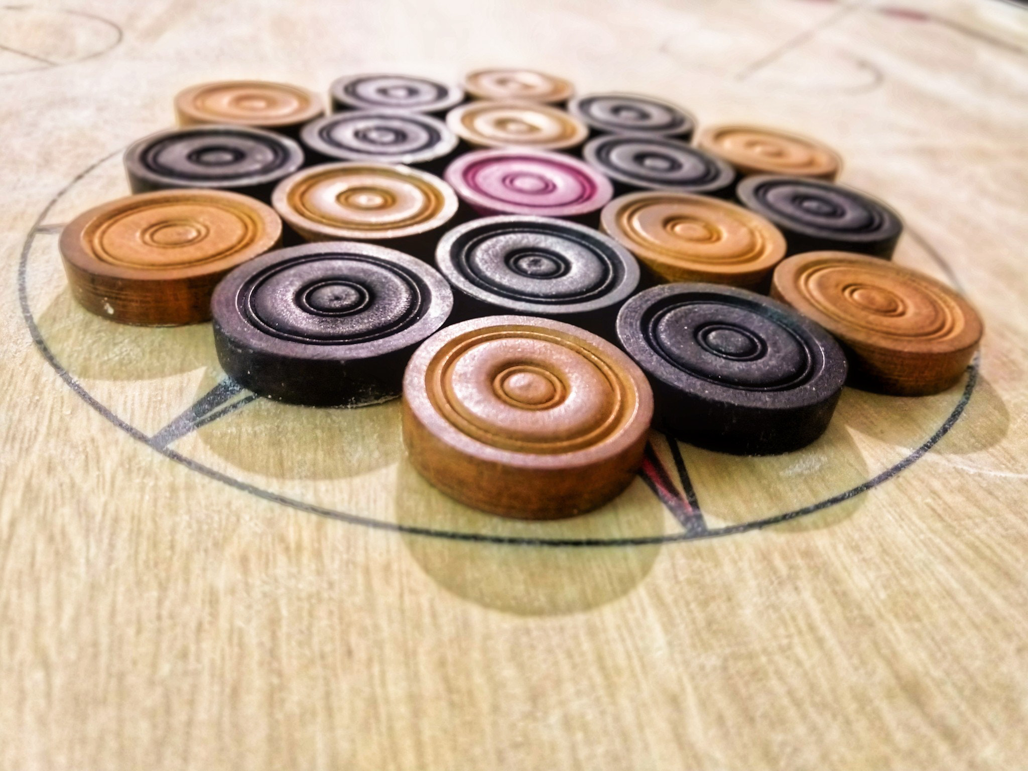 Motorola moto x4 sample photo. Carrom coins photography