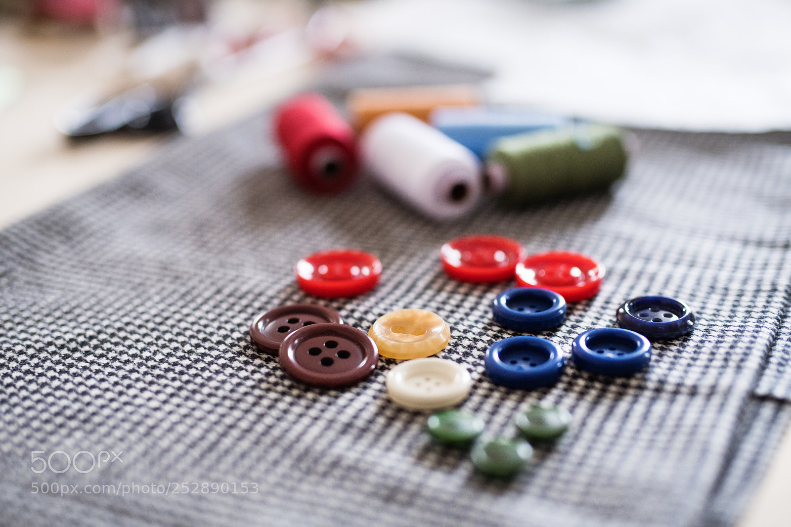 Nikon D5 sample photo. Buttons and thread bobbins photography