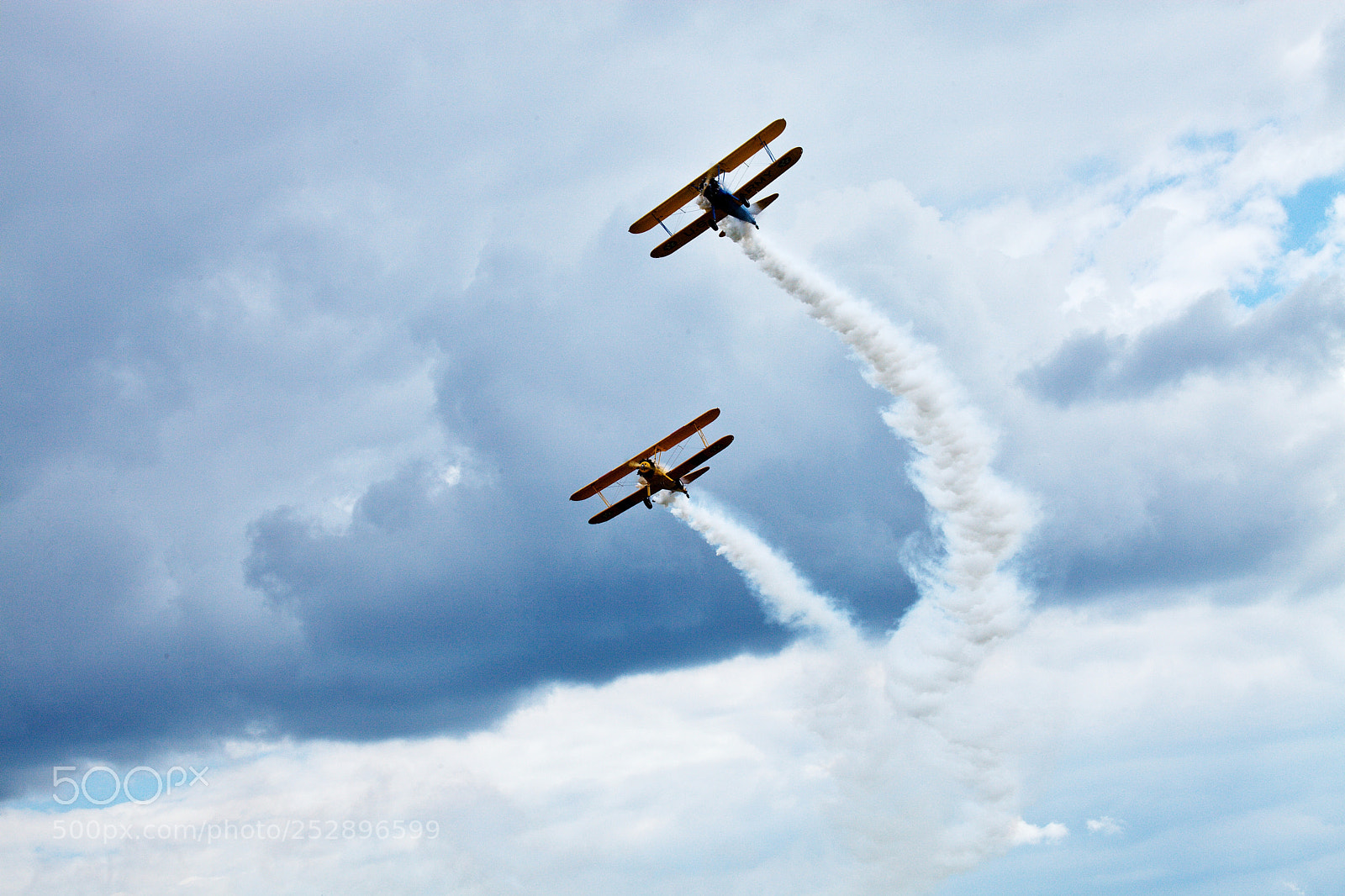 Canon EOS 5D Mark II sample photo. Two stearman aicraft flying photography