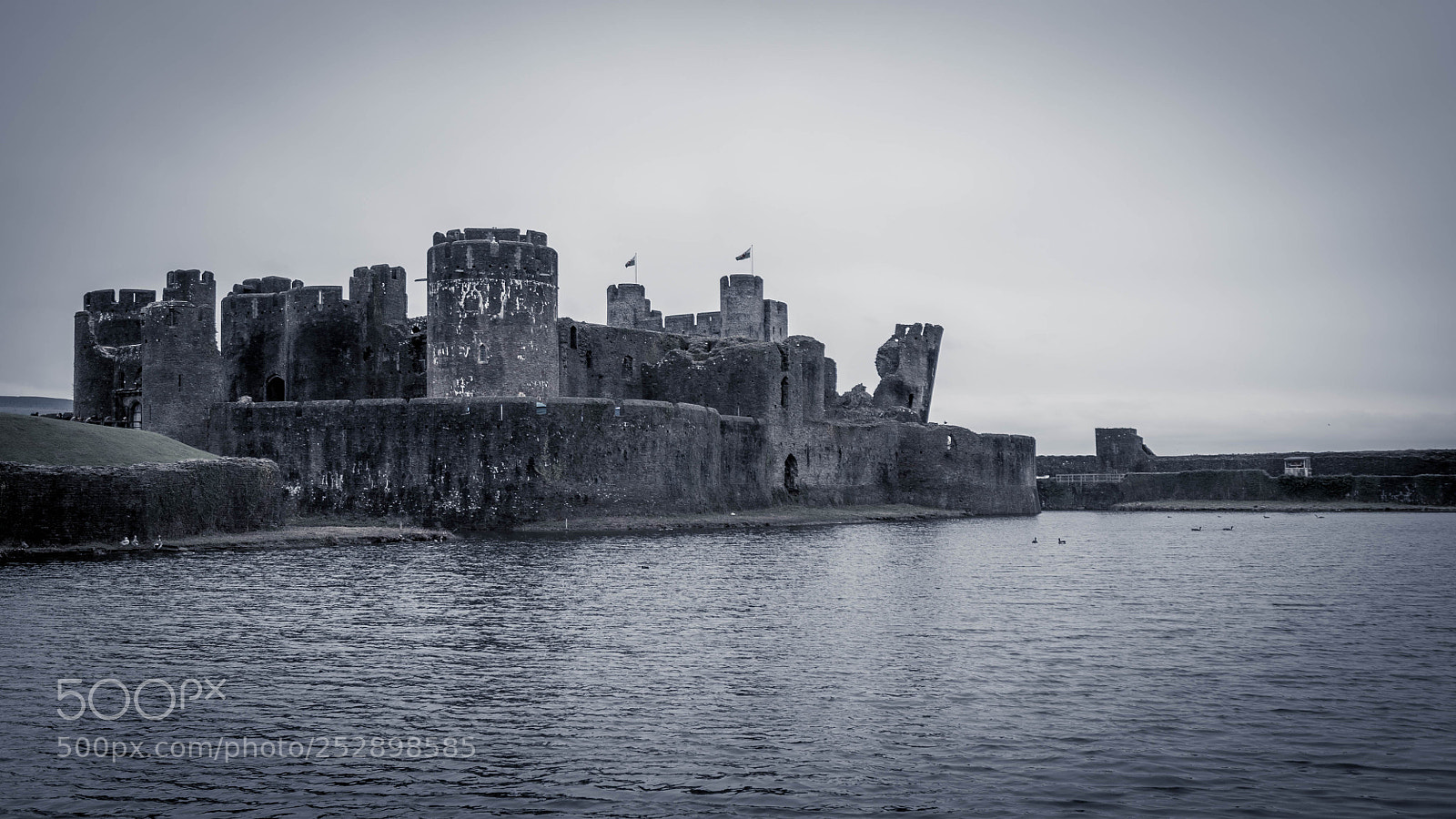 Sony a7S II sample photo. Caerphilly castle photography