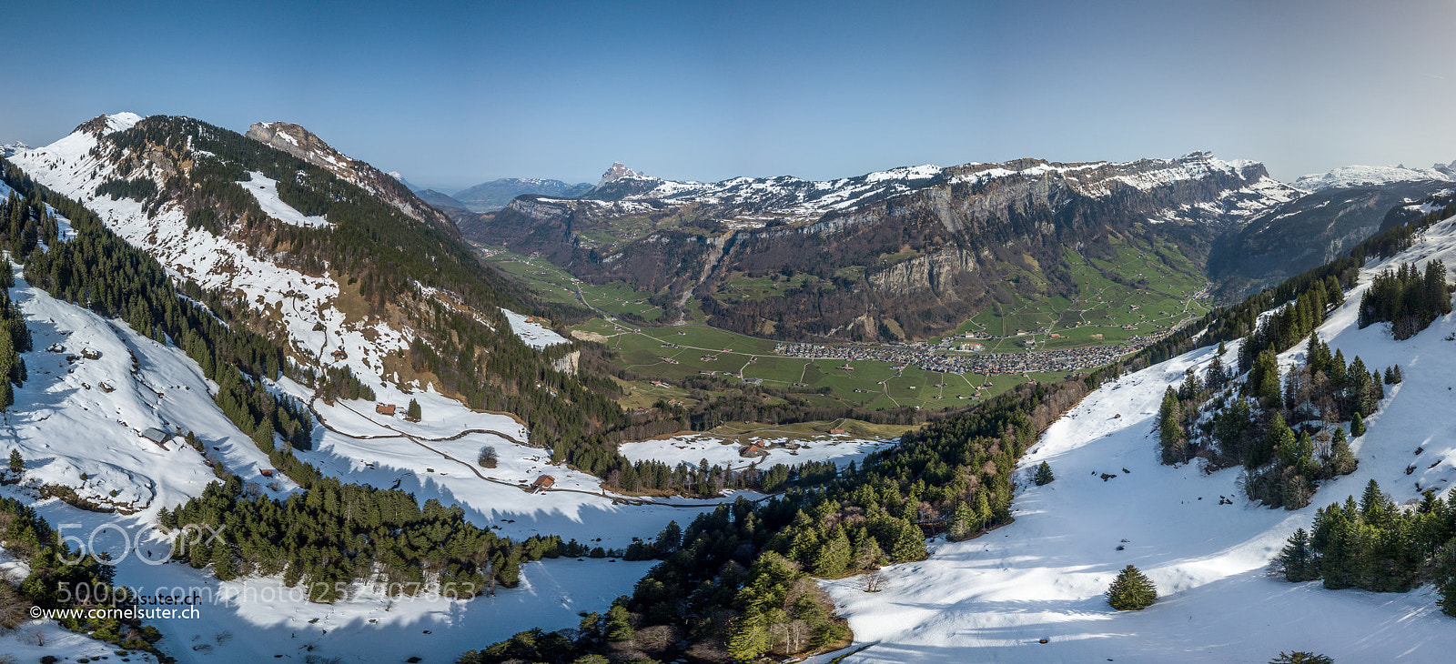DJI FC220 sample photo. Muotathal aus der luft photography