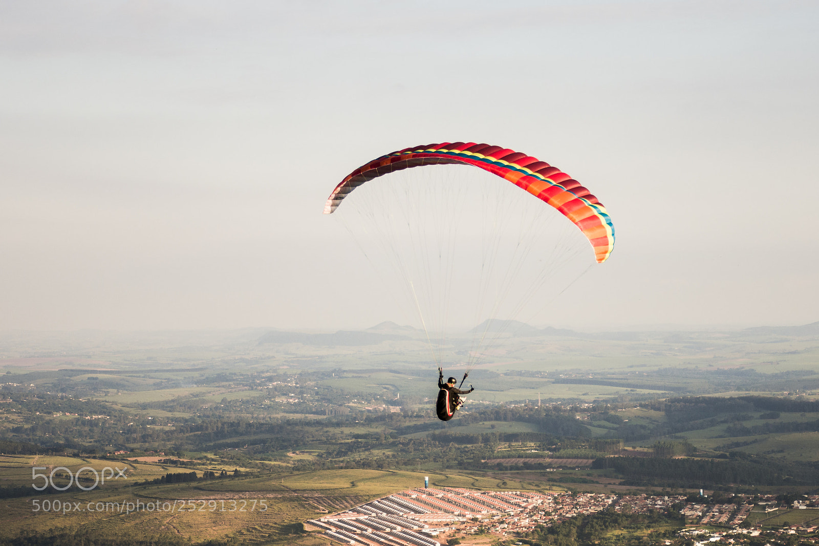 Nikon D7200 sample photo. Paraglider flight photography