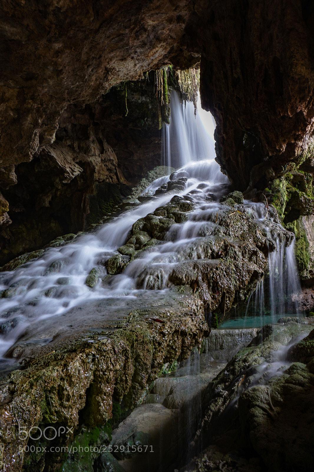 Sony a6000 sample photo. Waterfall in cave photography