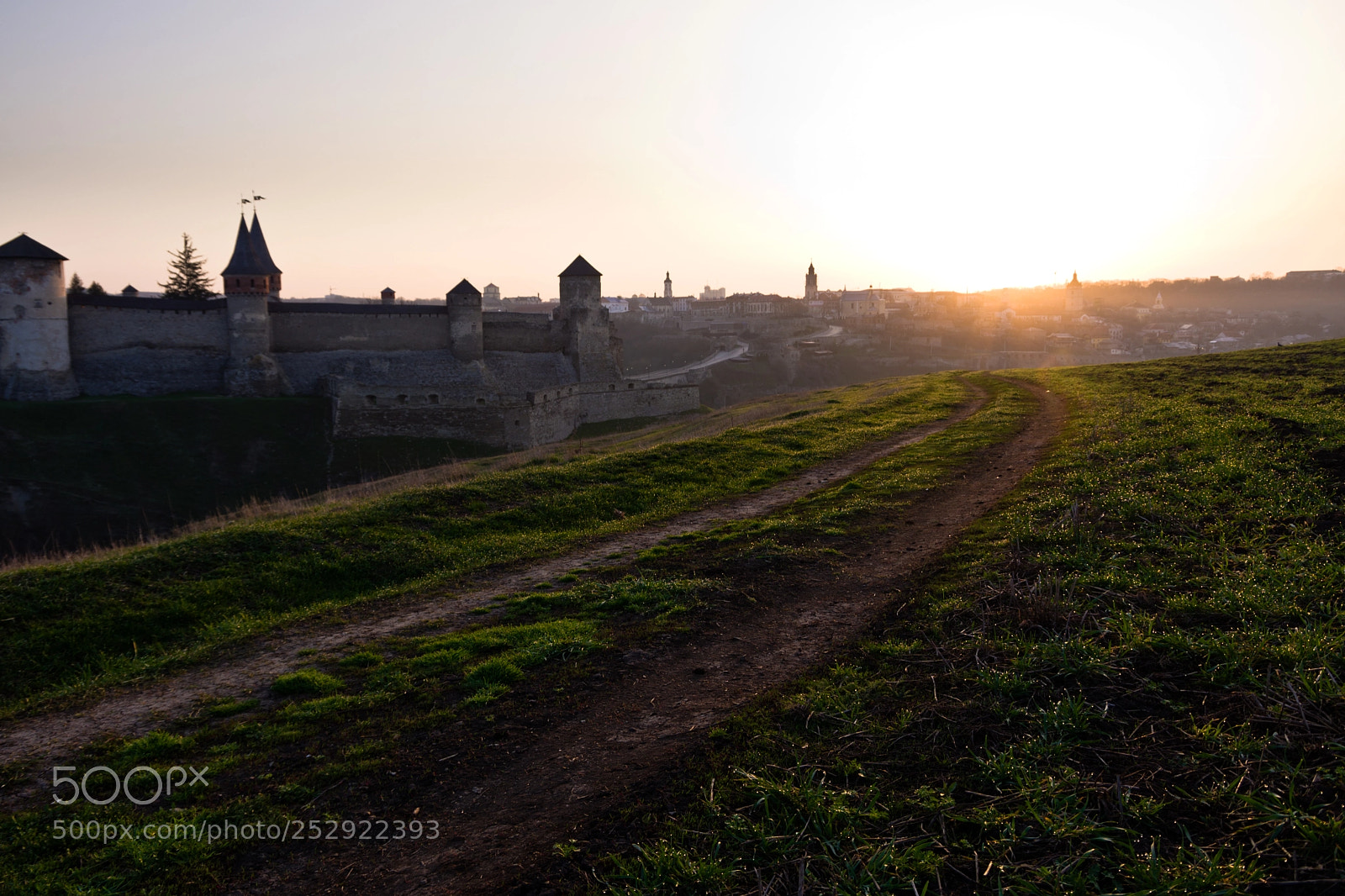 Pentax K-70 sample photo. Road near old castle photography