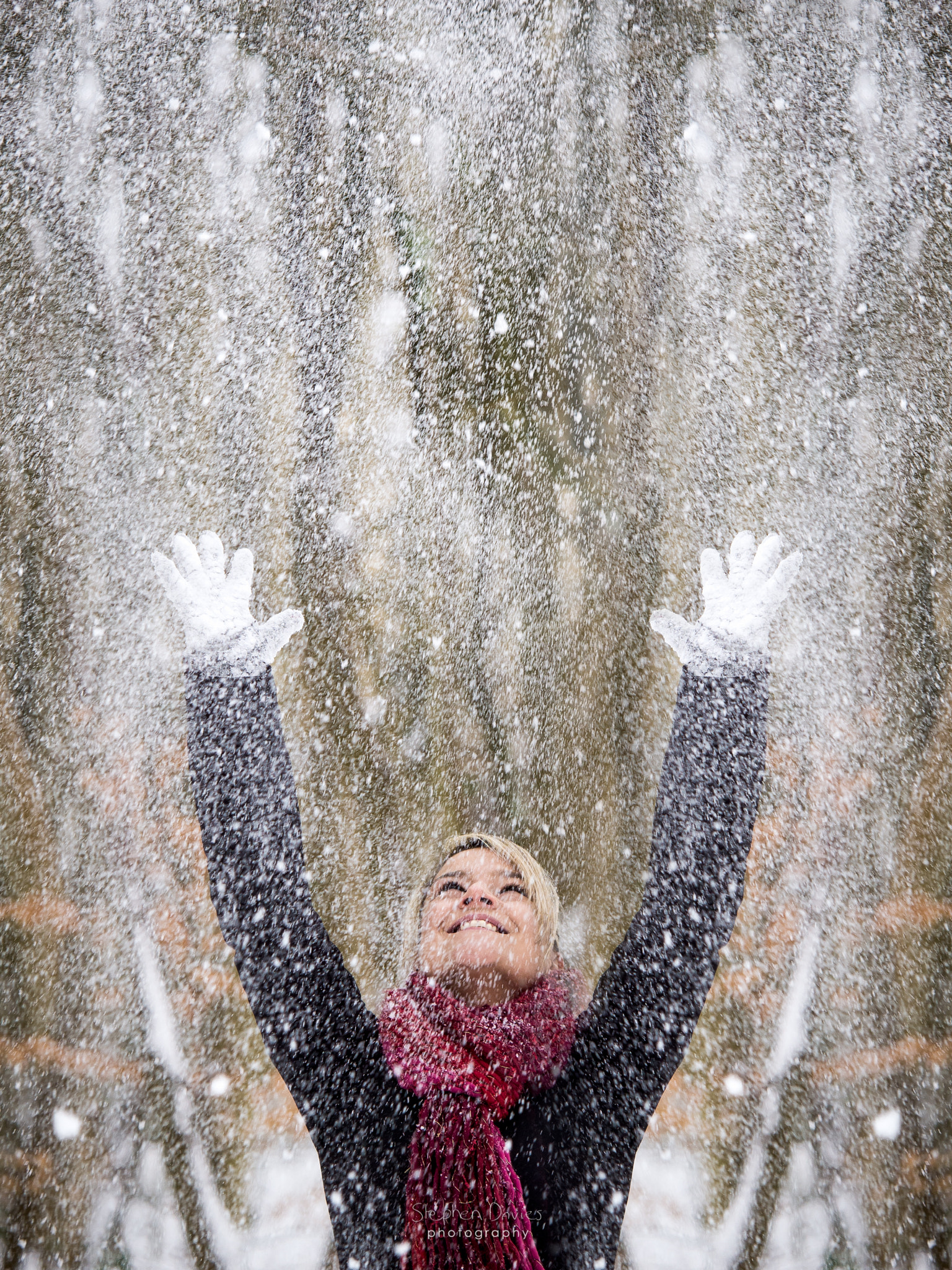 Olympus E-5 sample photo. Snow shower photography