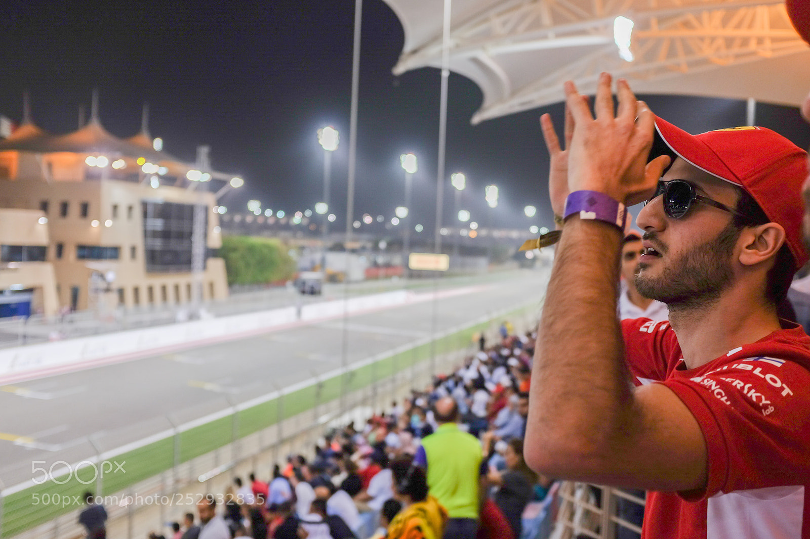 Fujifilm X100T sample photo. Scuderia ferrari fan reaction photography