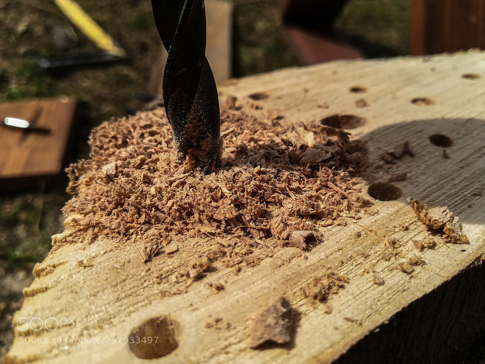 HUAWEI PRA-LX1 sample photo. Drilling wood photography