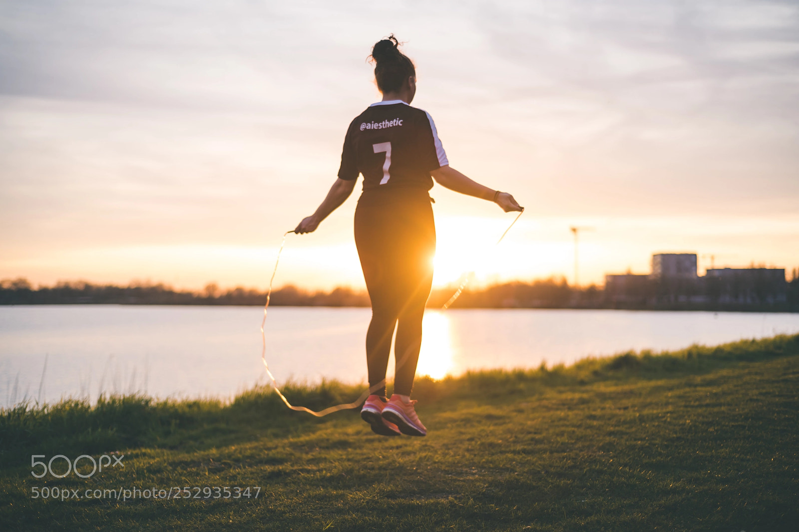 Nikon D850 sample photo. Aicha workout at sunset photography