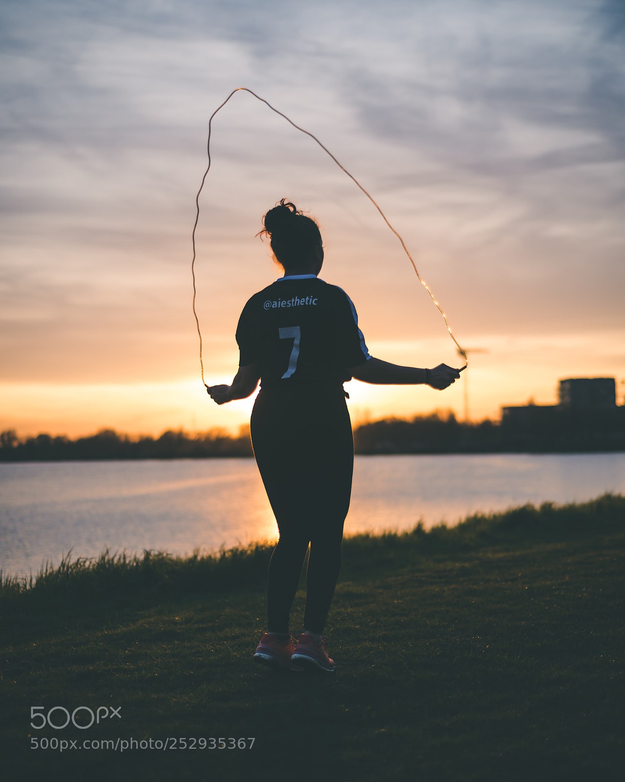 Nikon D850 sample photo. Aicha workout at sunset photography