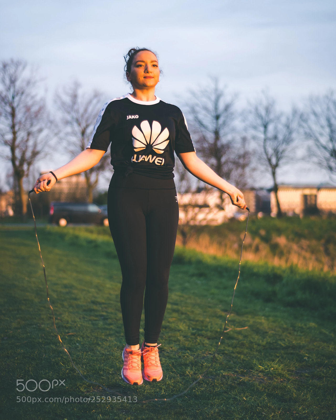 Nikon D850 sample photo. Aicha workout at sunset photography