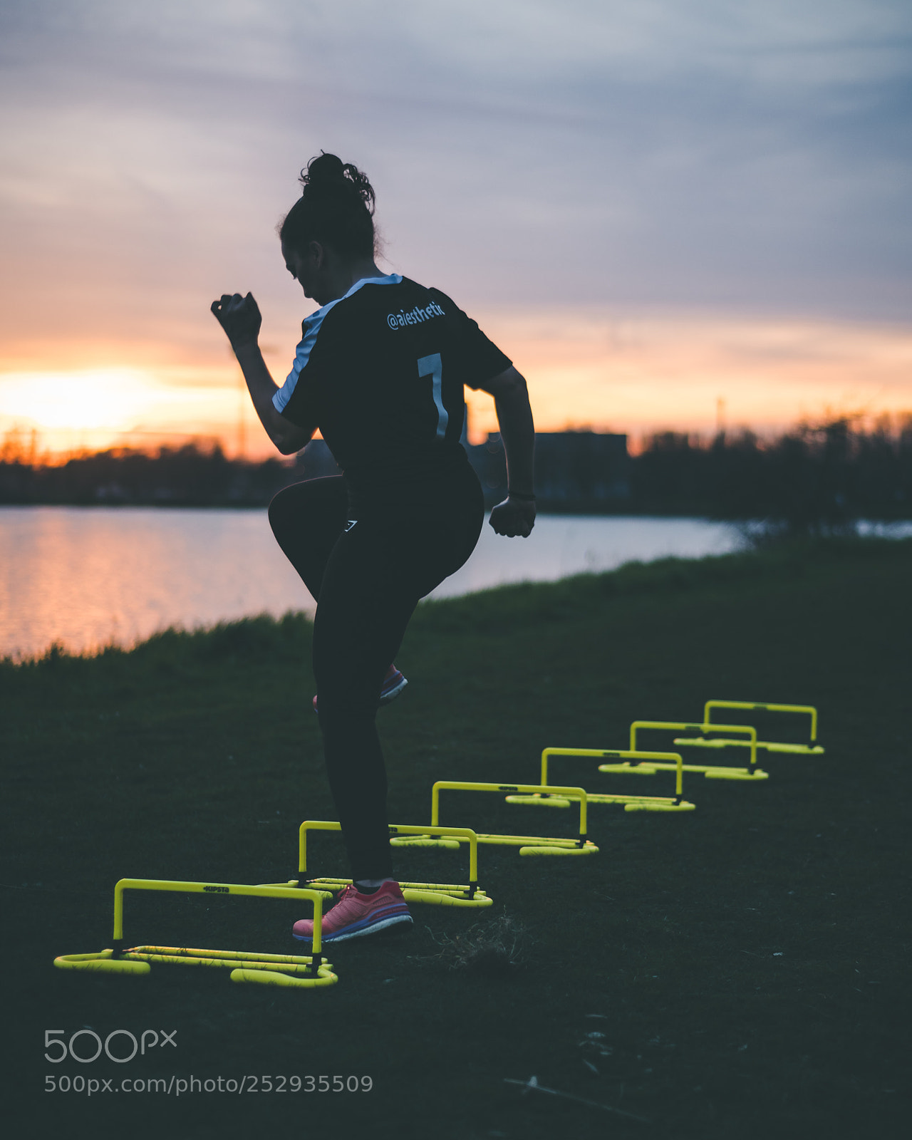 Nikon D850 sample photo. Aicha workout at sunset photography