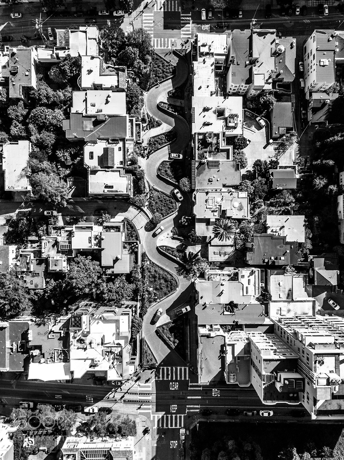 DJI FC220 sample photo. Lombard street photography